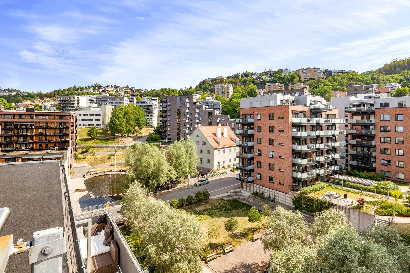Takterrassen på sommertid. Galleribilde