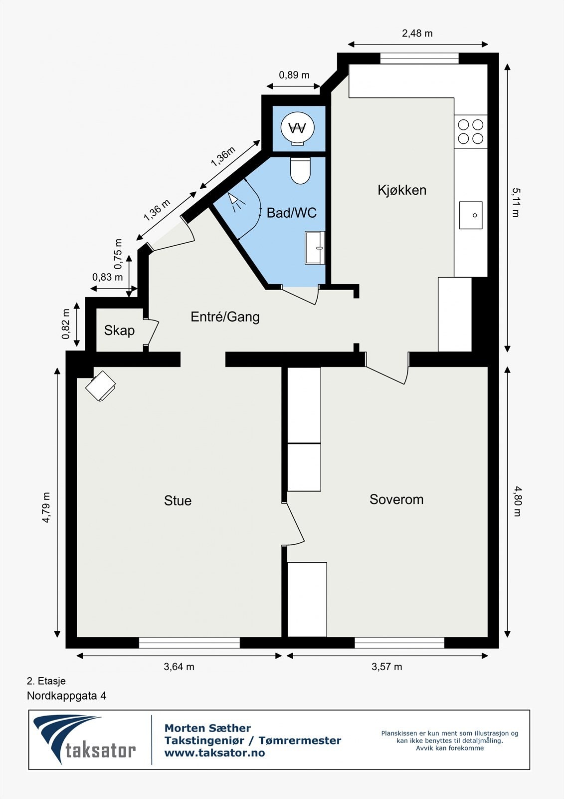 Plantegning. Ta kontakt med megler hvis du er nysgjerrig på alternative planløsninger Galleribilde