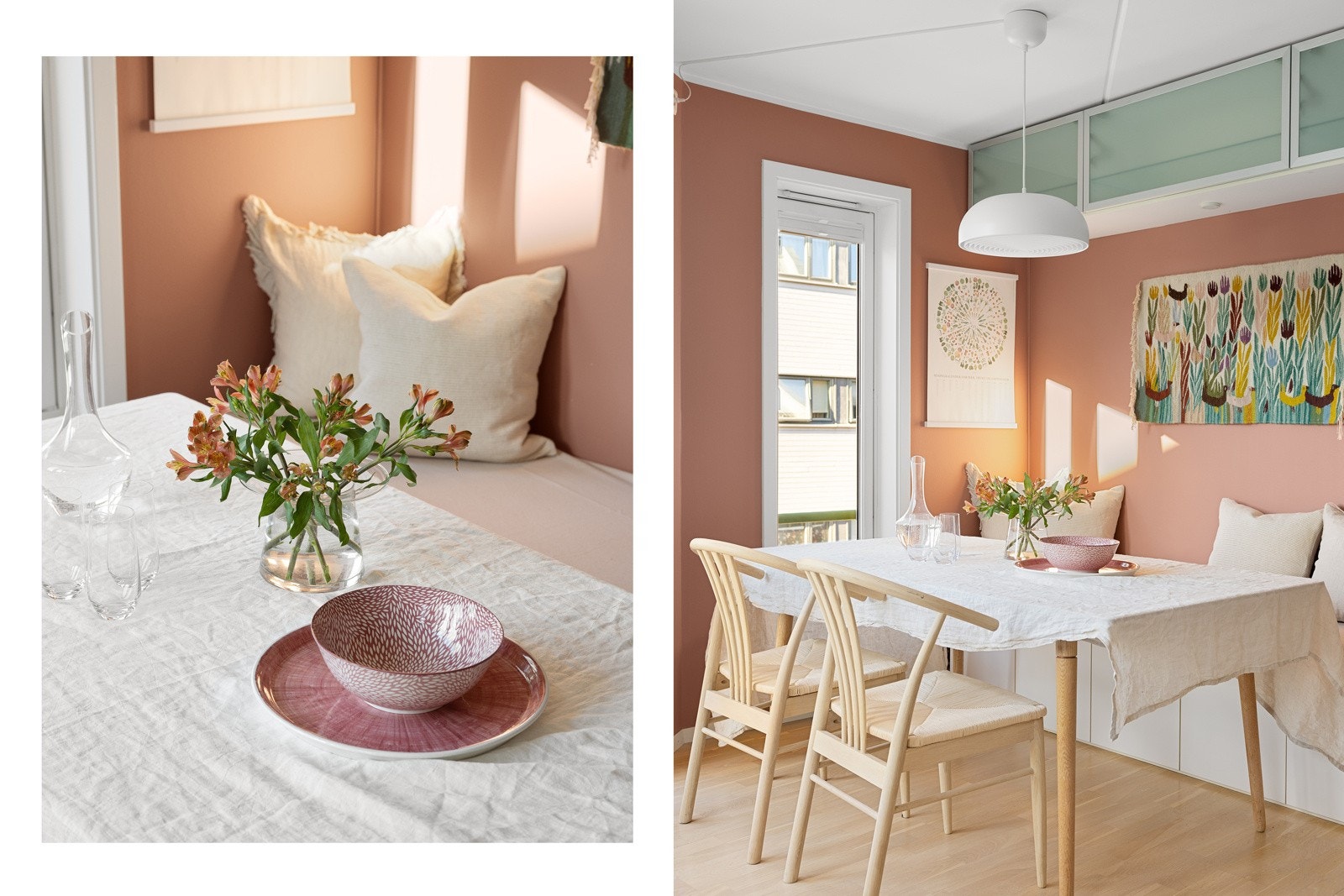 Det er god plass til storfamilien rundt spisebord på kjøkken Galleribilde