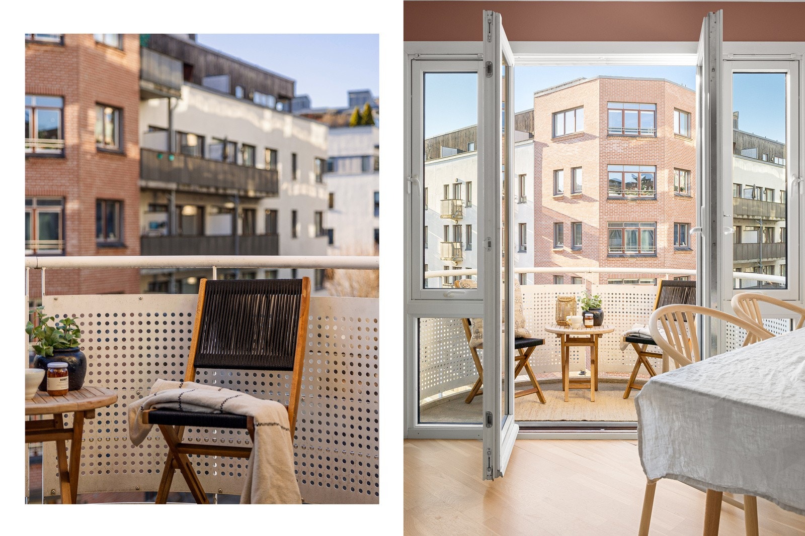 Balkongen vender mot sydvest har gode solforhold på sommerhalvåret Galleribilde