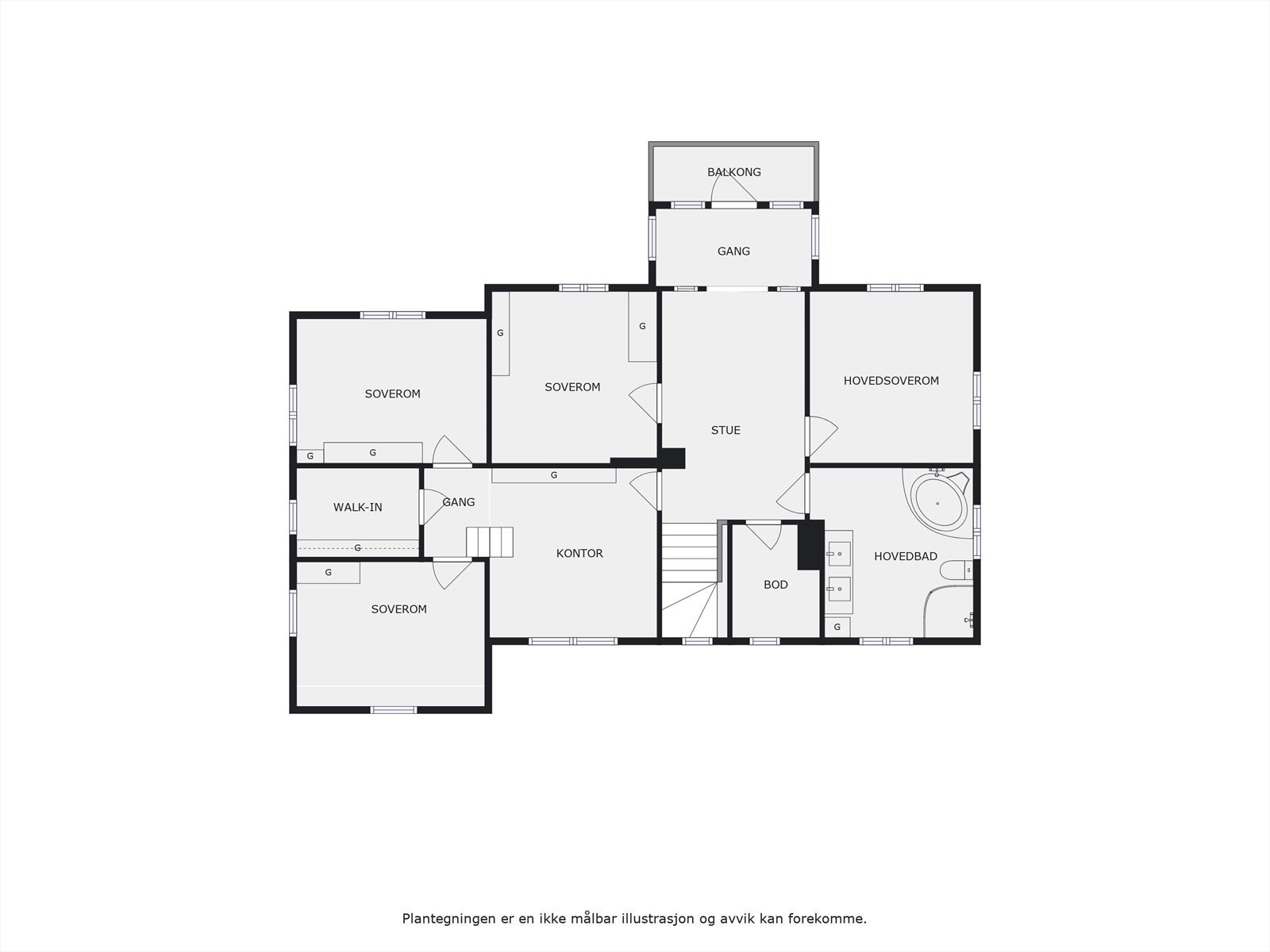 Plantegning 2. etasje. Galleribilde