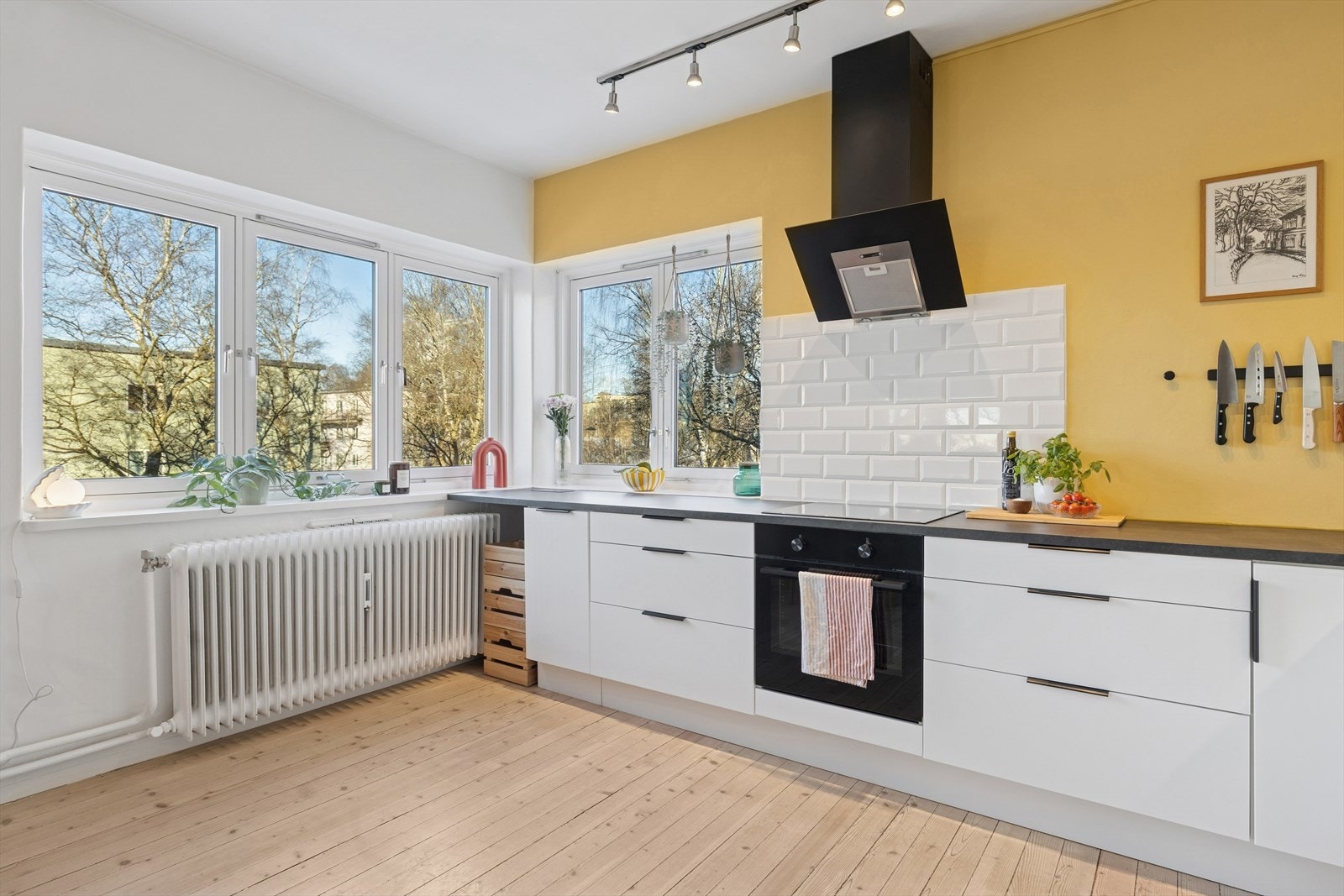 Integrert platetopp, stekeovn, oppvaskmaskin og kjøle/fryseskap. Galleribilde