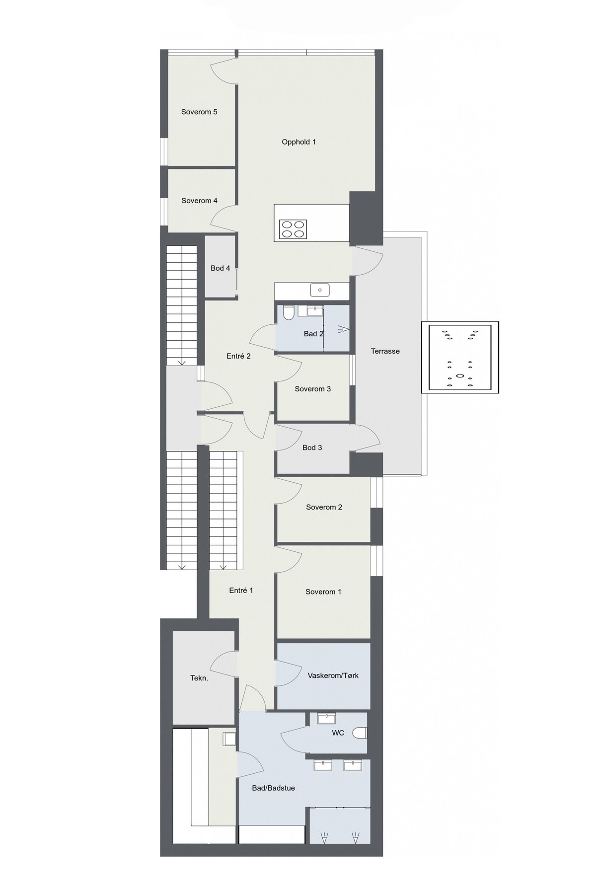 Plantegning 1. etasje. Galleribilde