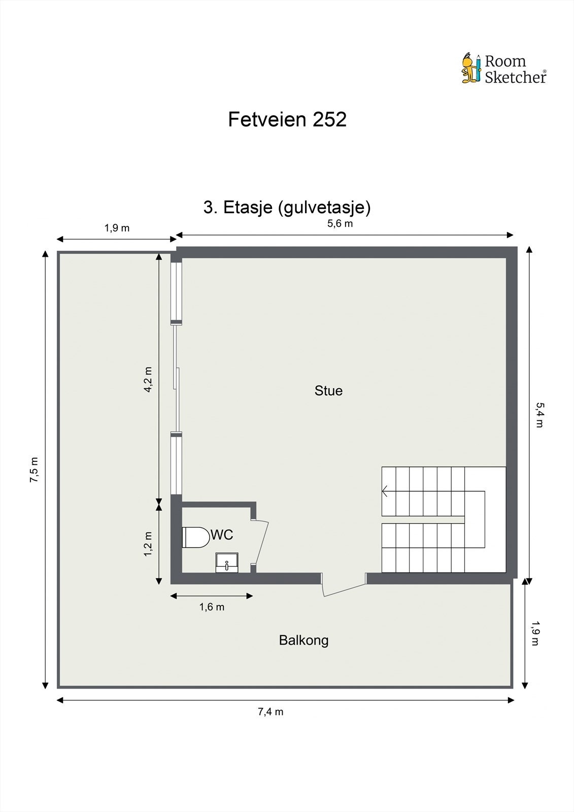 Plantegning 3. etasje. Galleribilde
