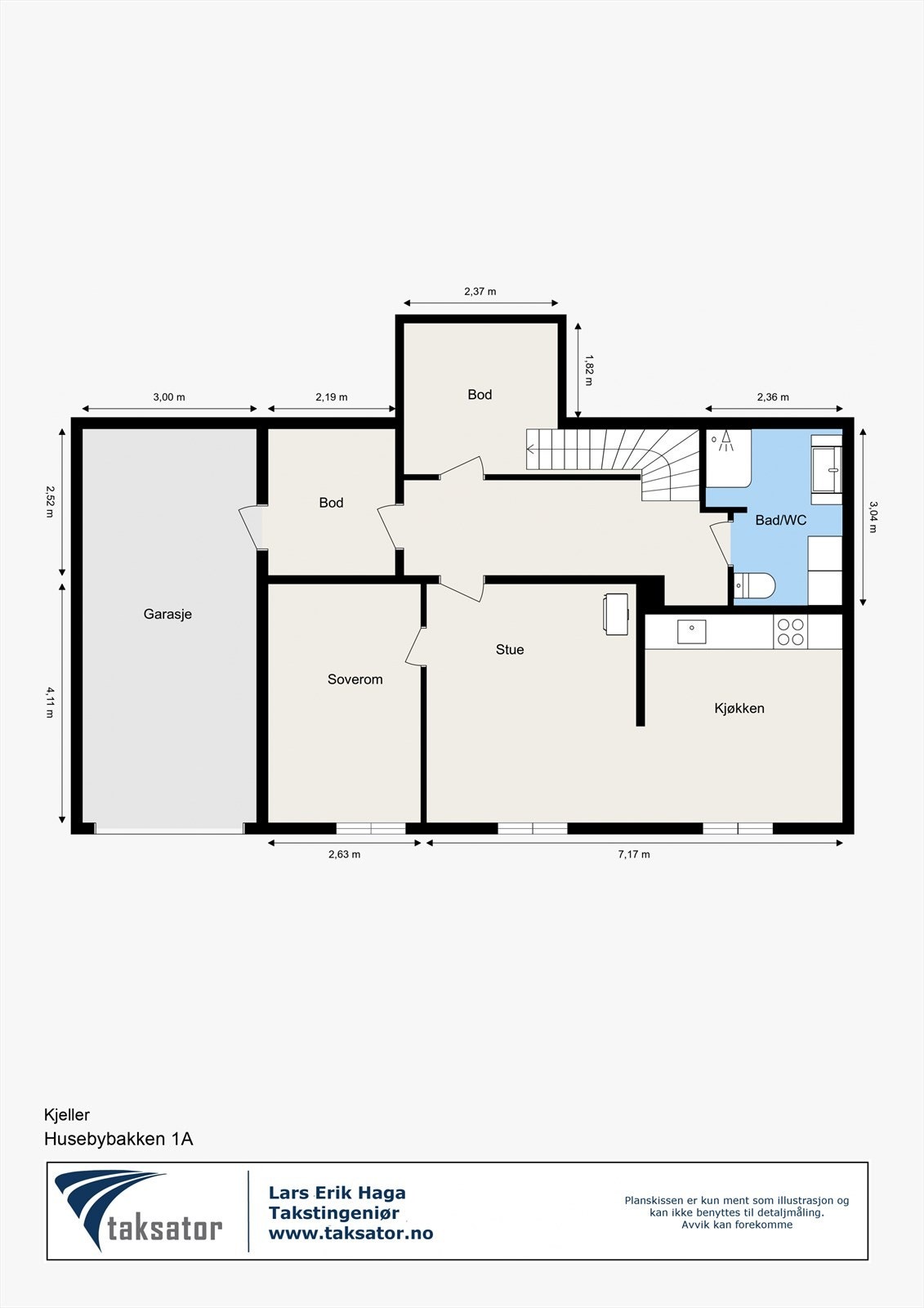Plantegning underetasje Galleribilde