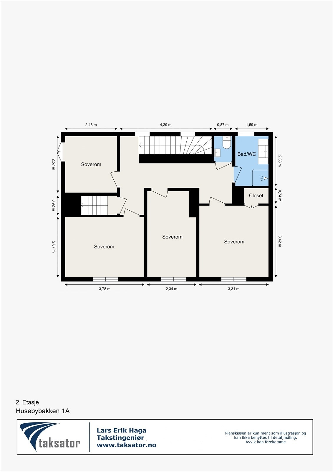 Plantegning 2. etasje Galleribilde