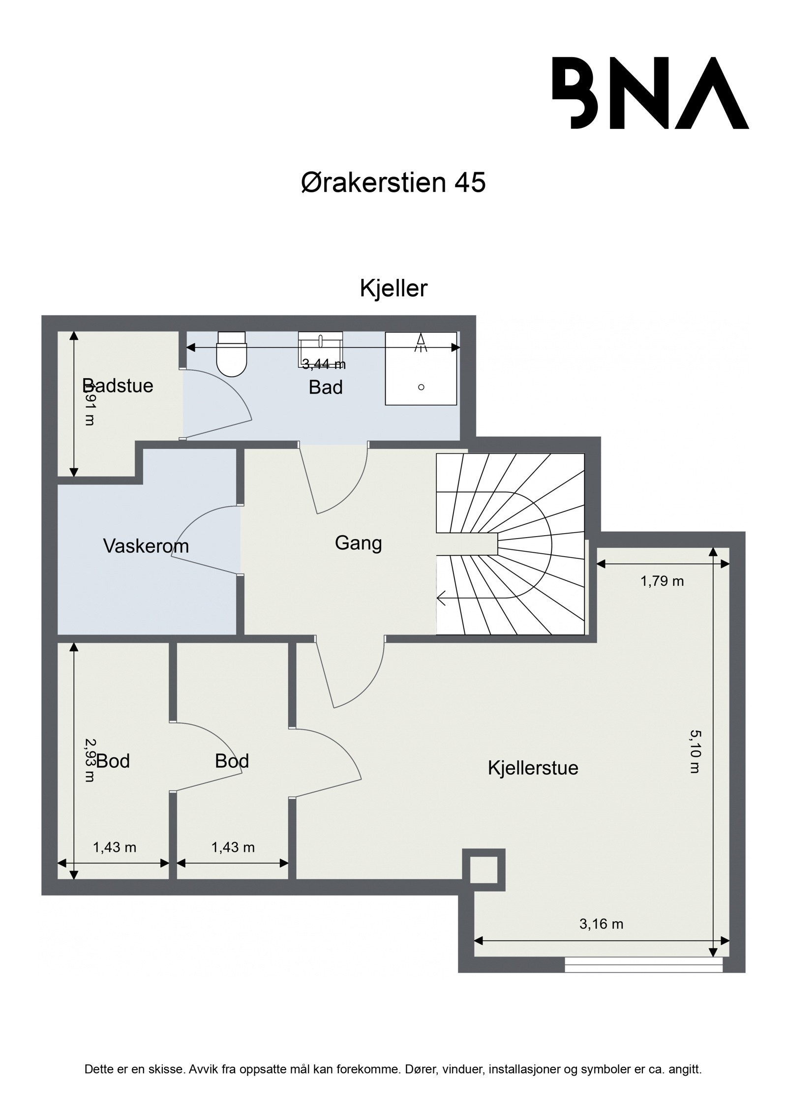 Planskisse - Ørakerstien 45 - Kjeller Galleribilde