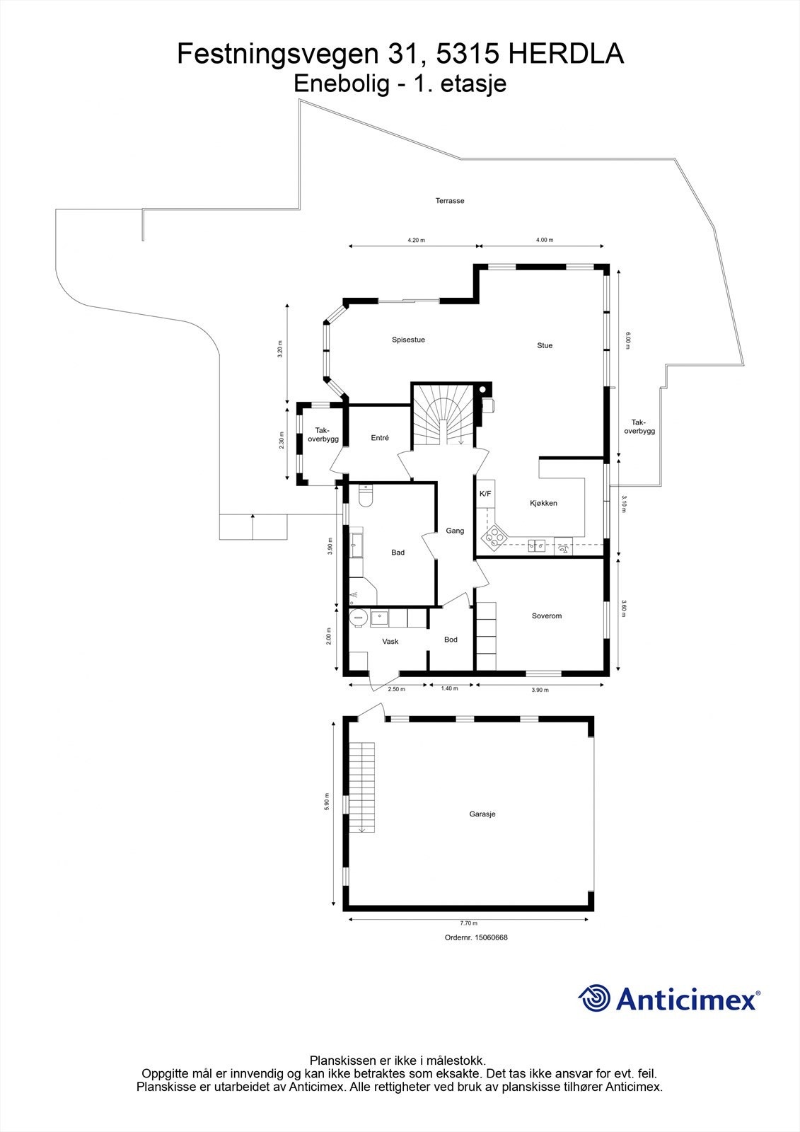 Plantegning 1. etasje Galleribilde