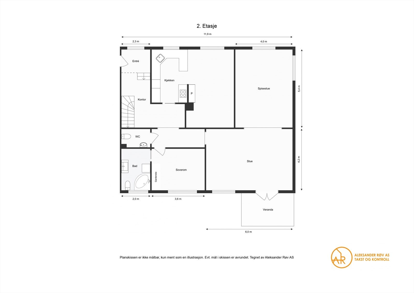 Plantegning 2. etasje (Snr. 3)) Galleribilde
