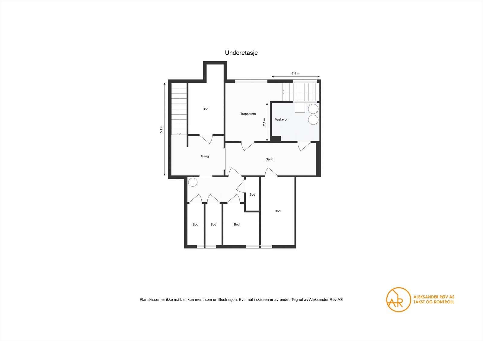 Plantegning underetasje Galleribilde