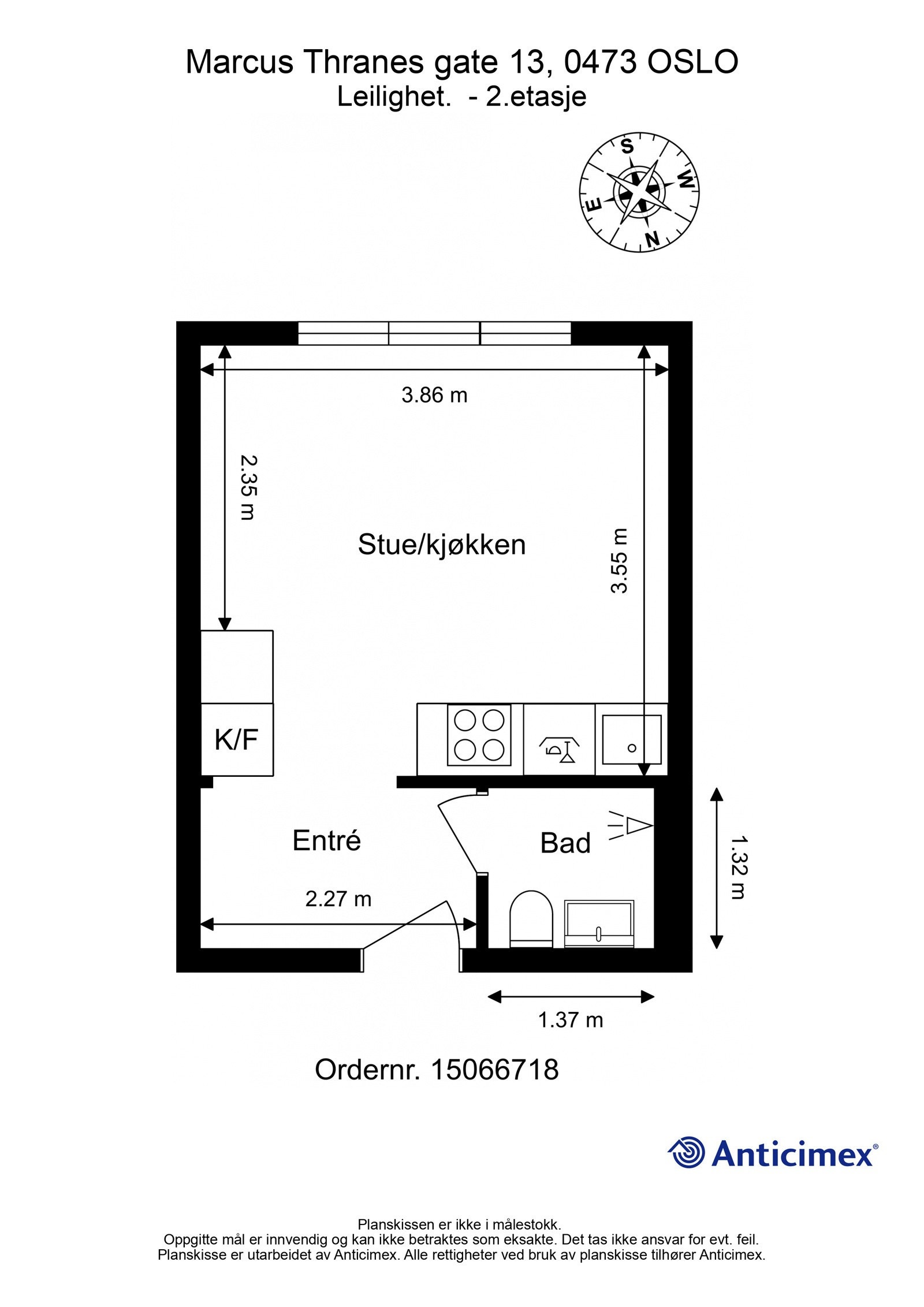 Vi begynner med plantegningen for å orientere oss litt. Galleribilde
