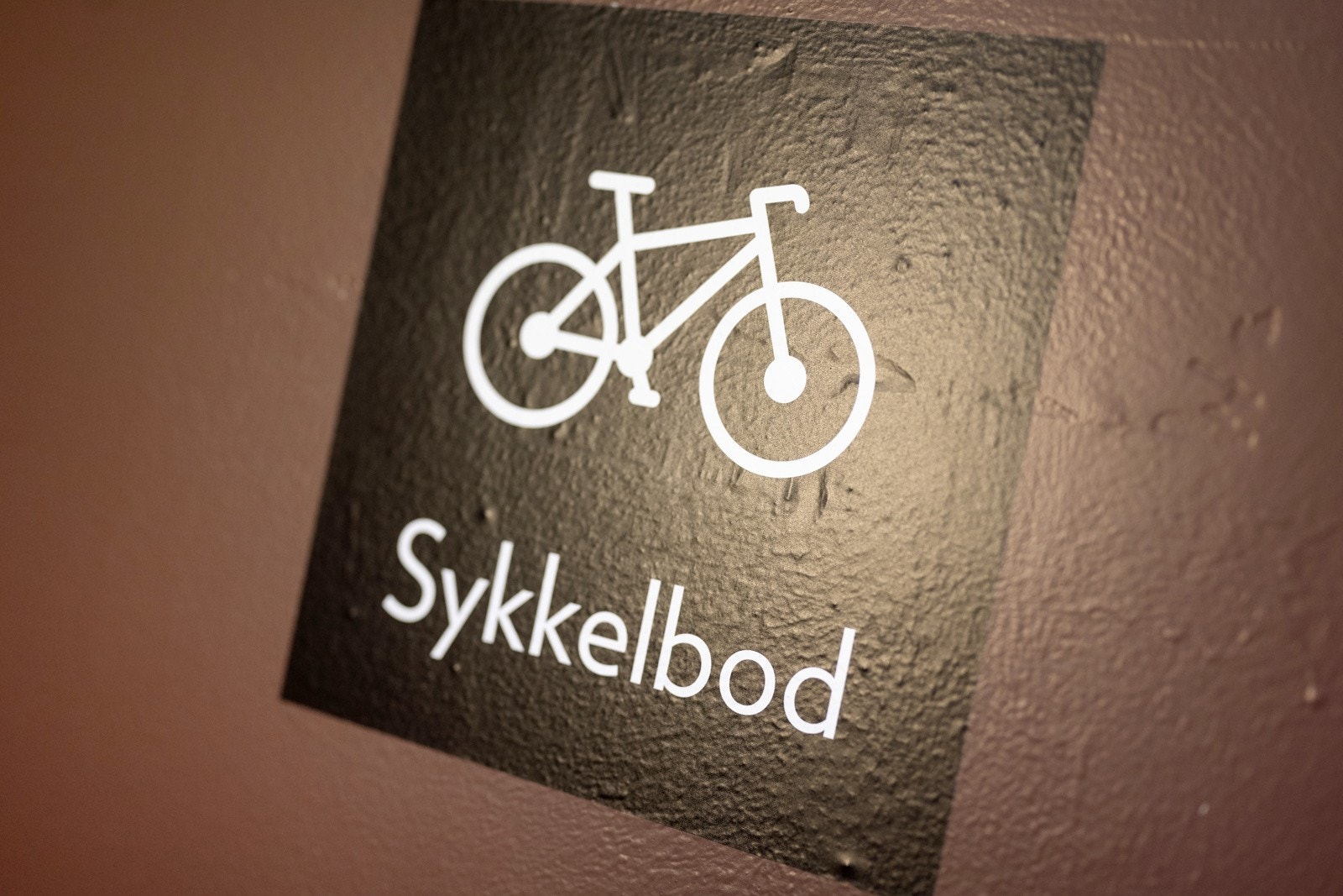 Det er felles sykkelbod i kjelleren. Galleribilde