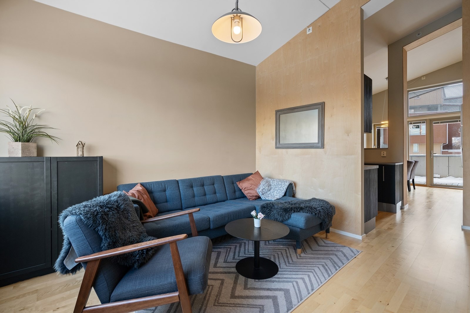 Her er det god plass sofagruppe. Galleribilde