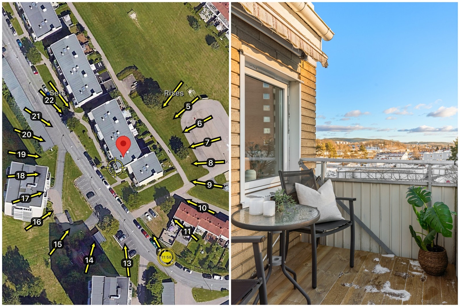 Den sydvestvendte beliggenheten sørger for fine solforhold på balkongen. Galleribilde