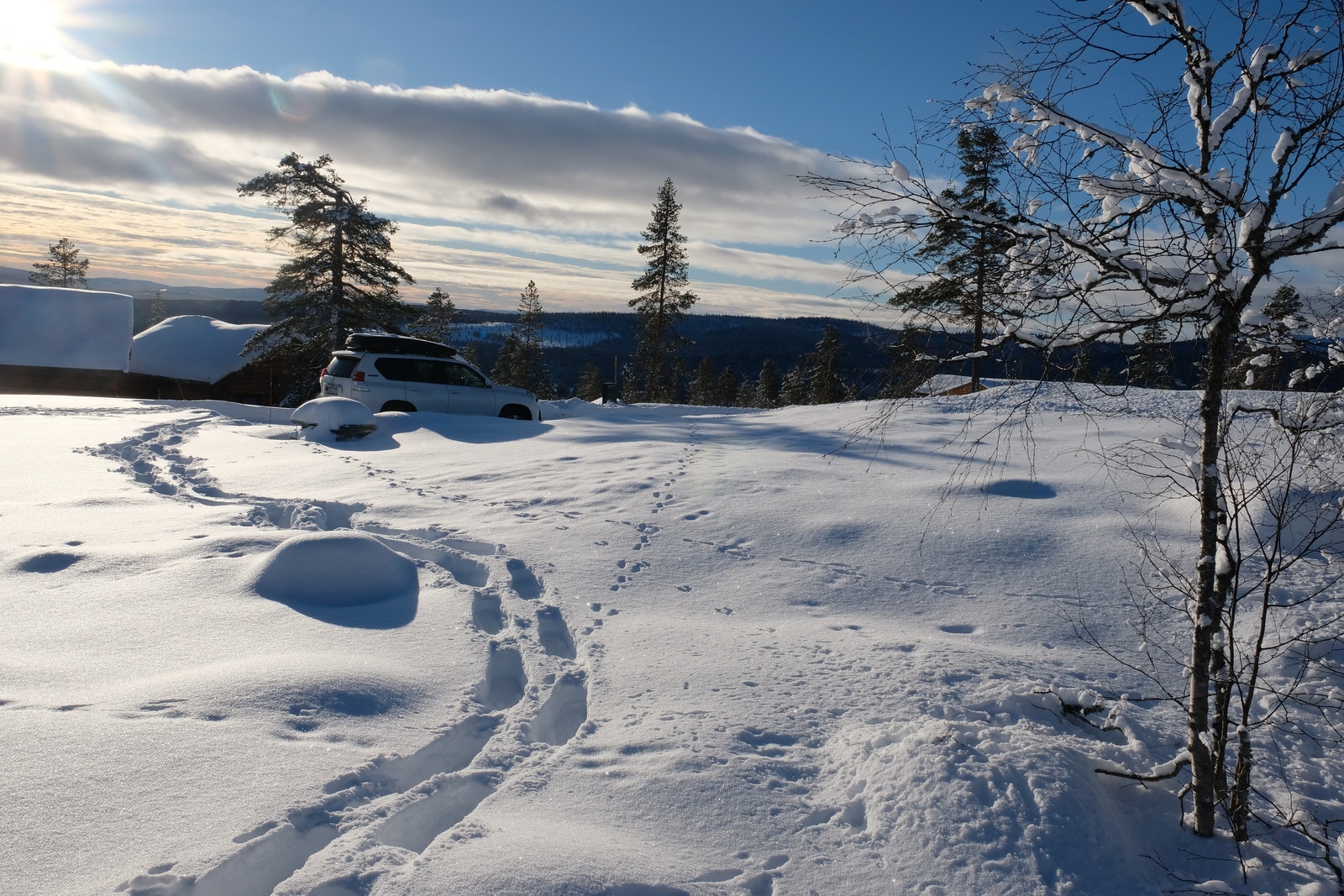 Utsikt i sør/sør-vestlig retning fra tomten Galleribilde