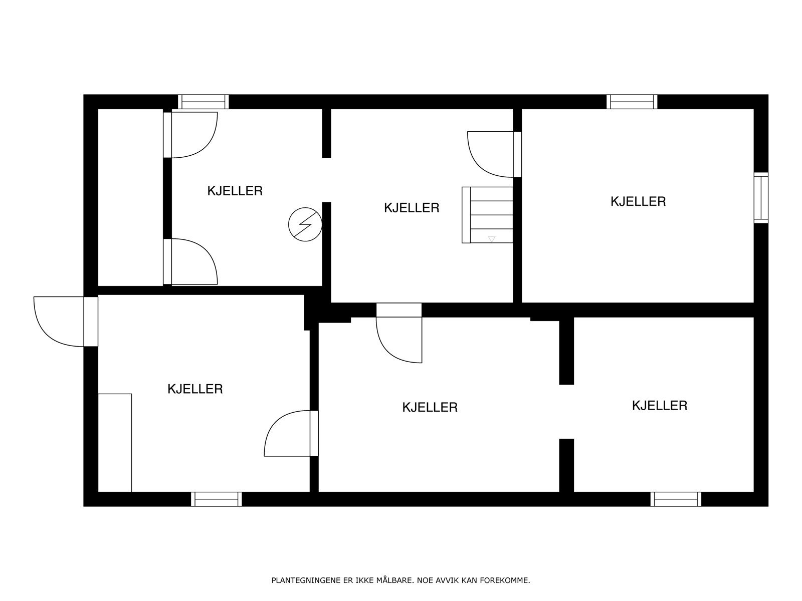 Plantegning kjeller. Galleribilde