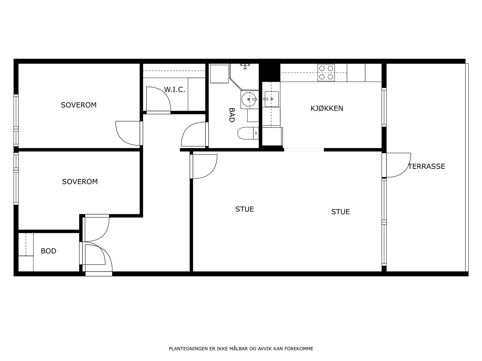 Leiligheten har følgende planløsning Galleribilde