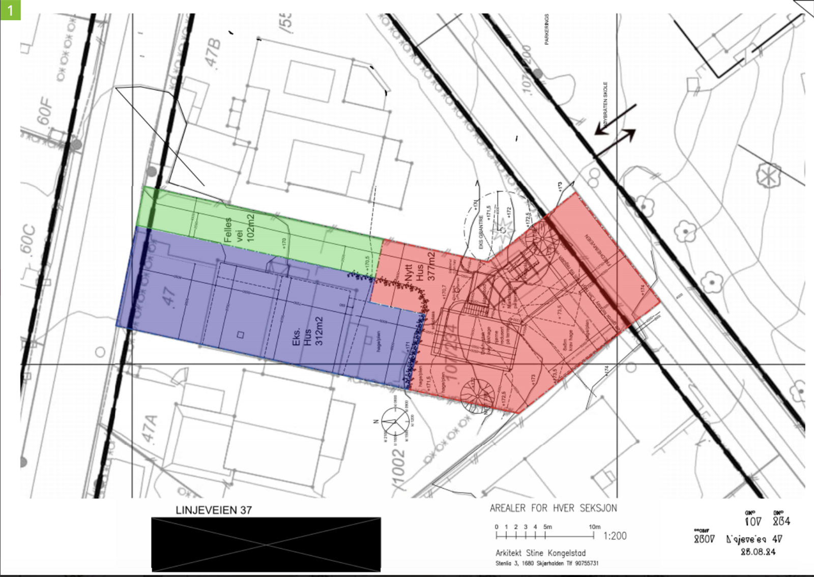 Inndelingen av seksjon 1 & 2. Galleribilde