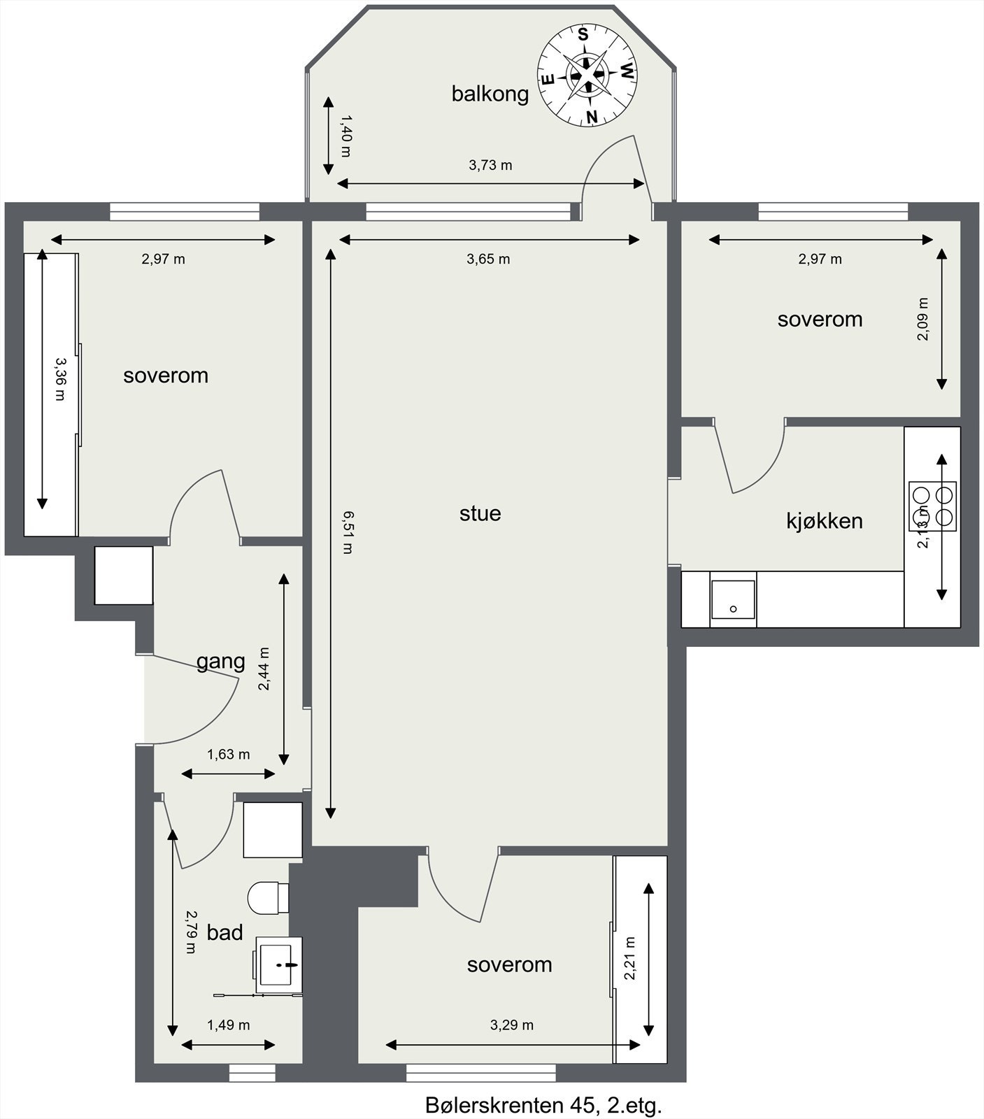 Plantegning Galleribilde