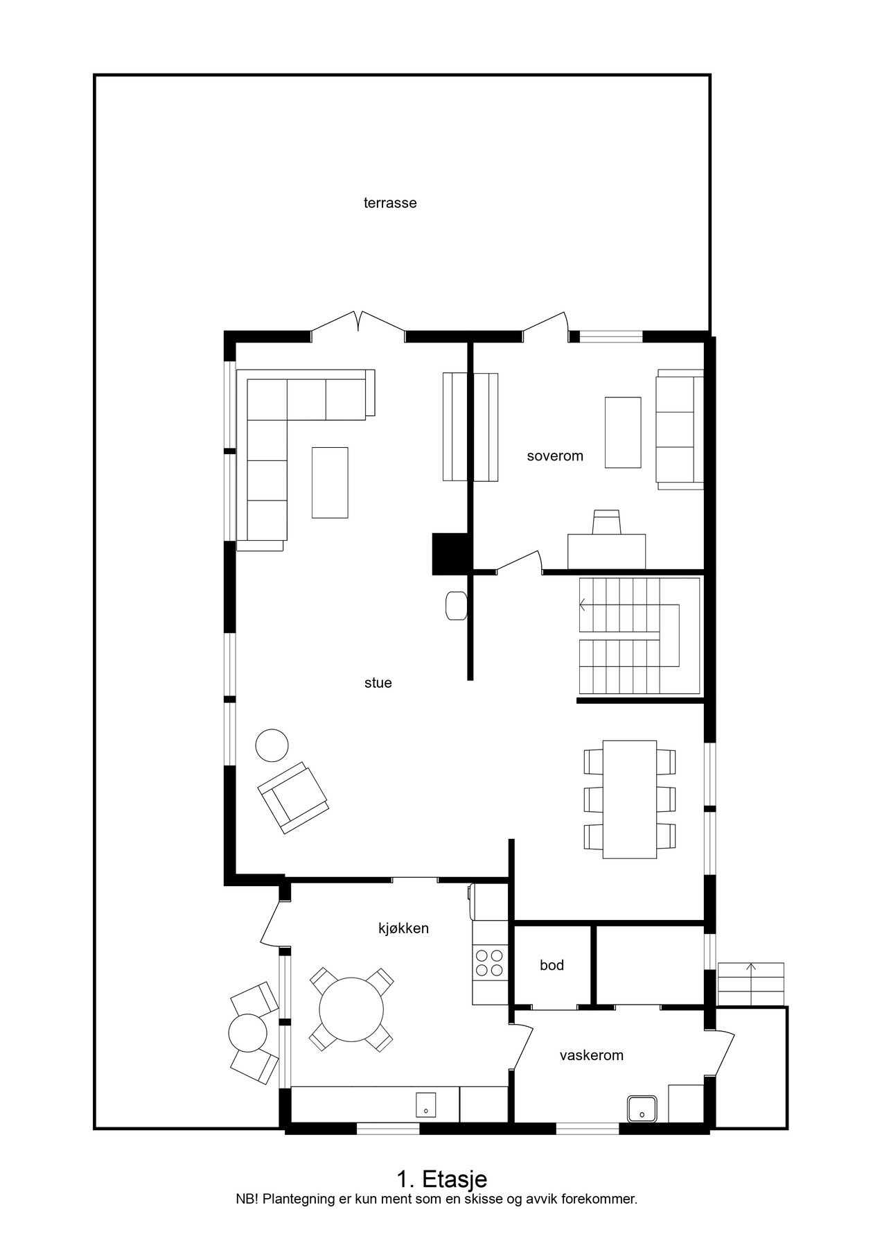Planskisse hovedetasje Galleribilde