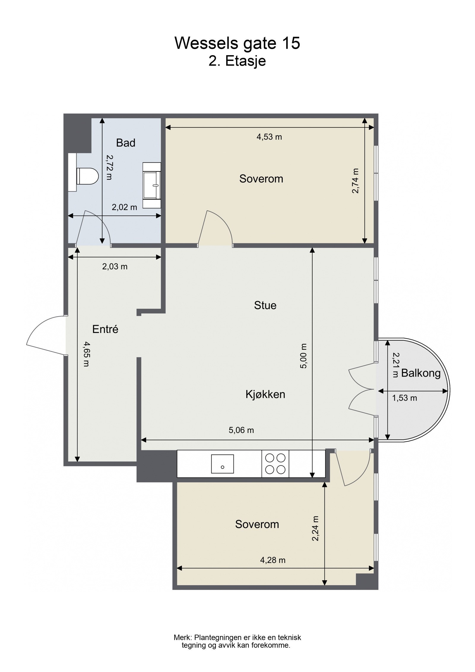Plantegning. I tillegg medfølger en kjellerbod på 3 kvm. Galleribilde