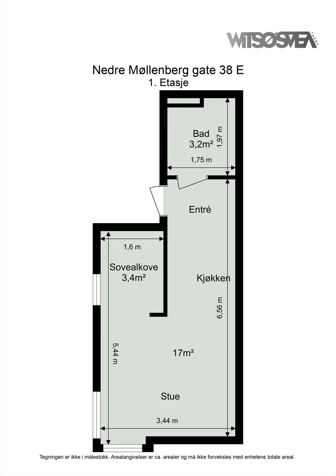 Plantegning samsvarer med godkjente byggetegninger. Galleribilde