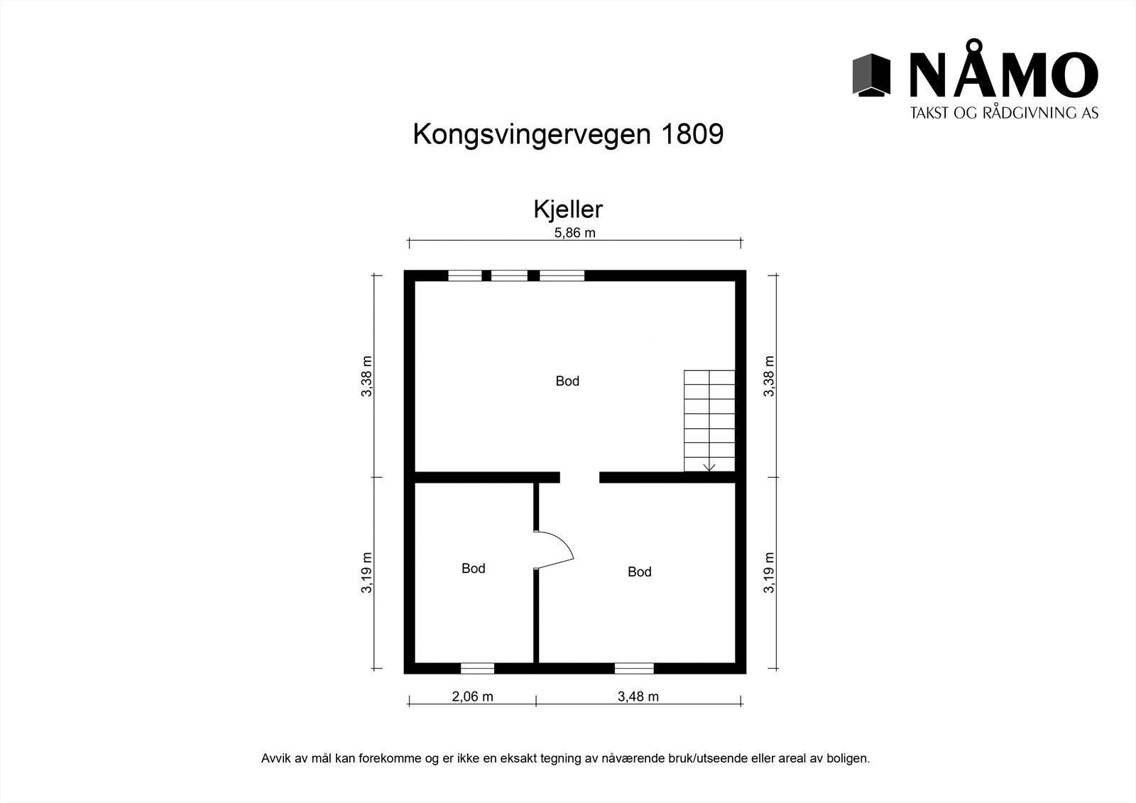 Planskisse kjeller. Galleribilde