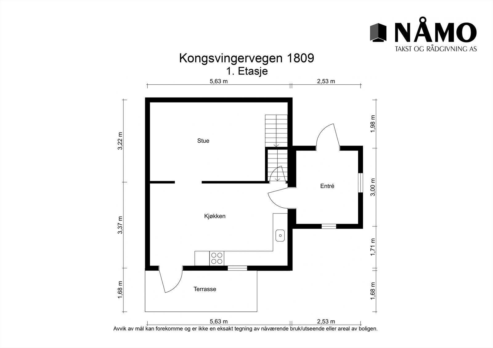 Planskisse 1. etasje. Galleribilde