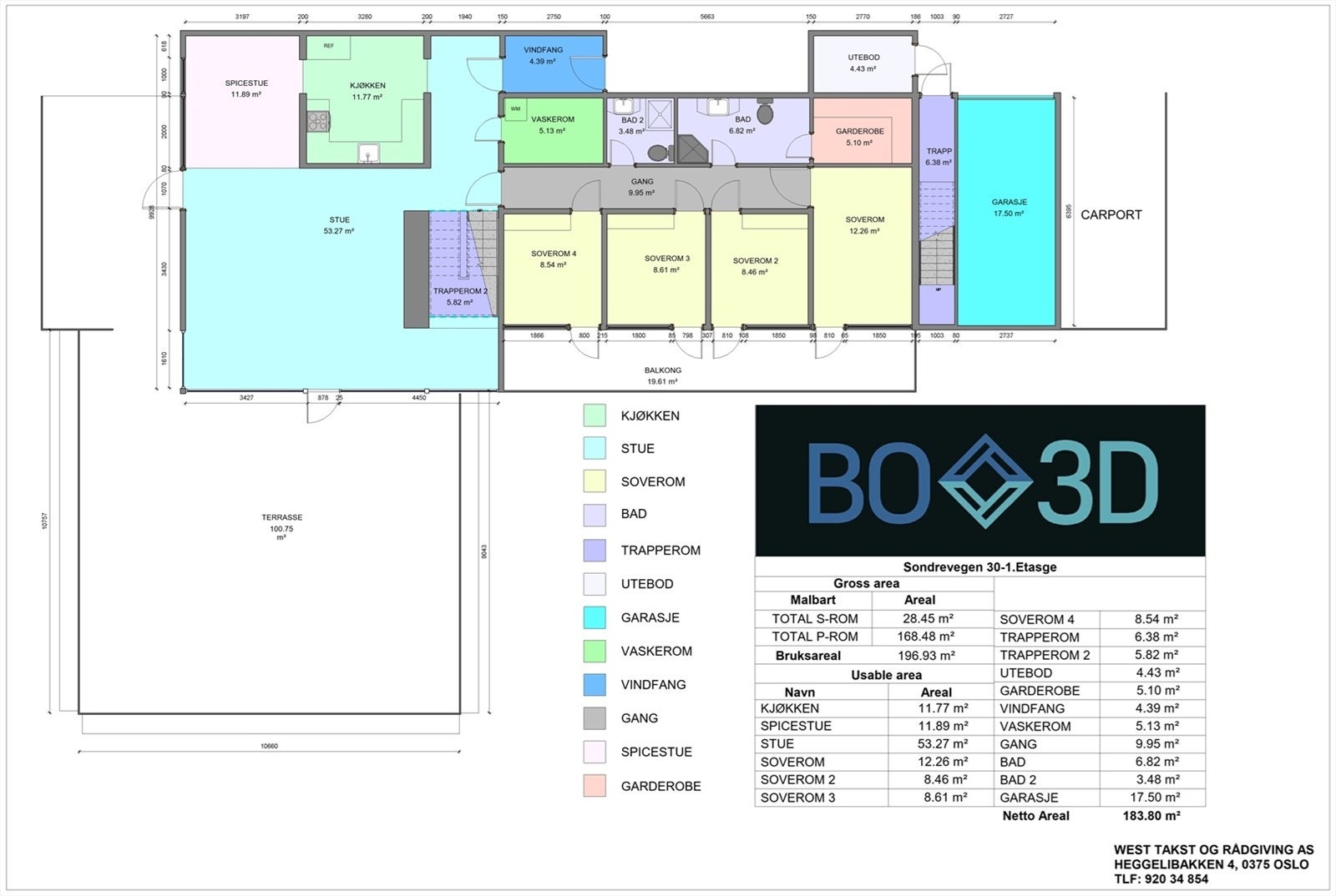 Plantegning 1.etg Galleribilde