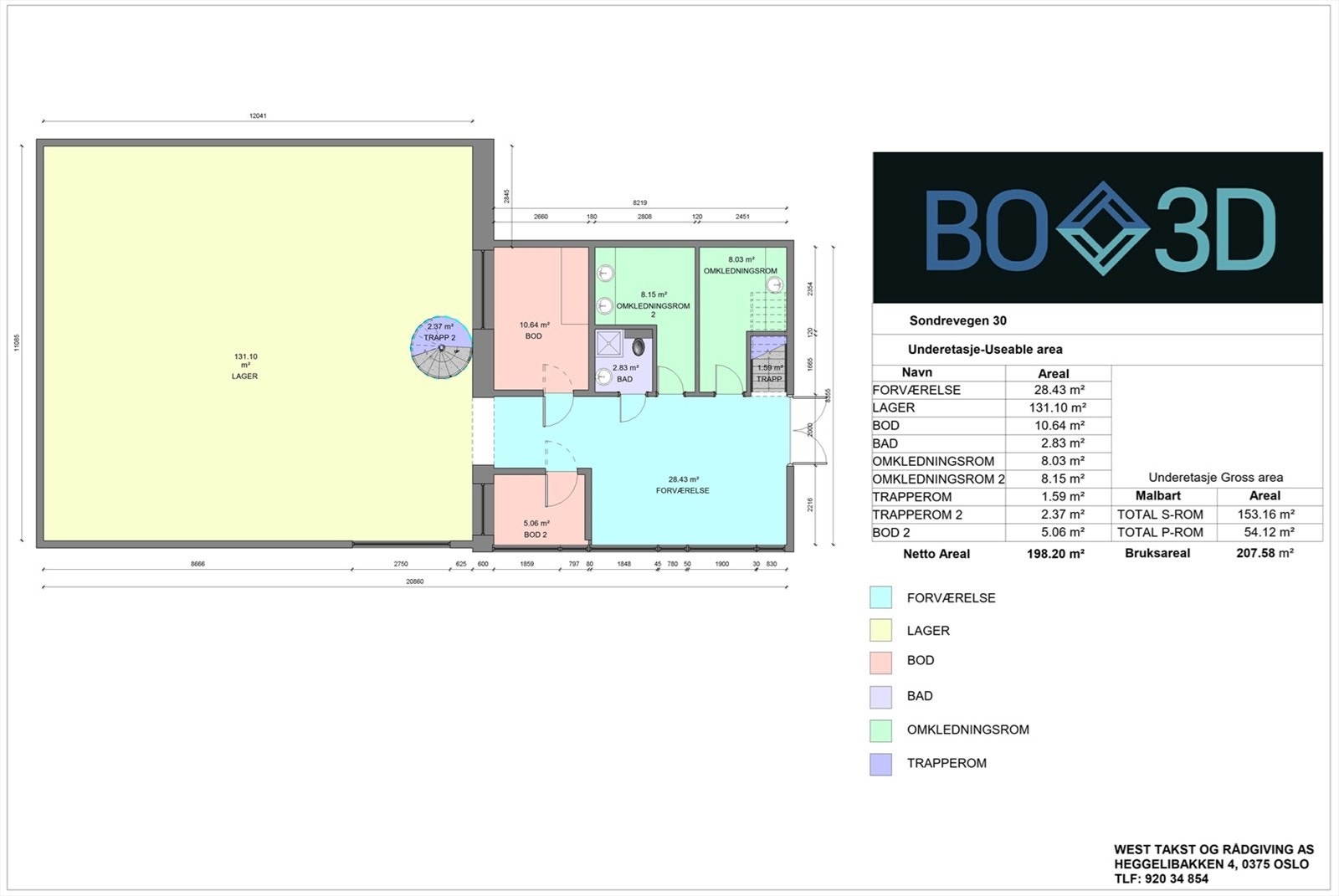 Plantegning kjeller / underetasje U2 Galleribilde