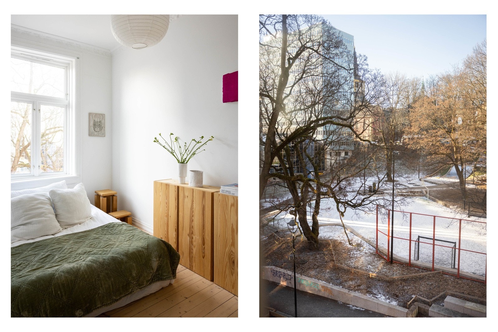 Rommet vender mot stille parkområde. Galleribilde