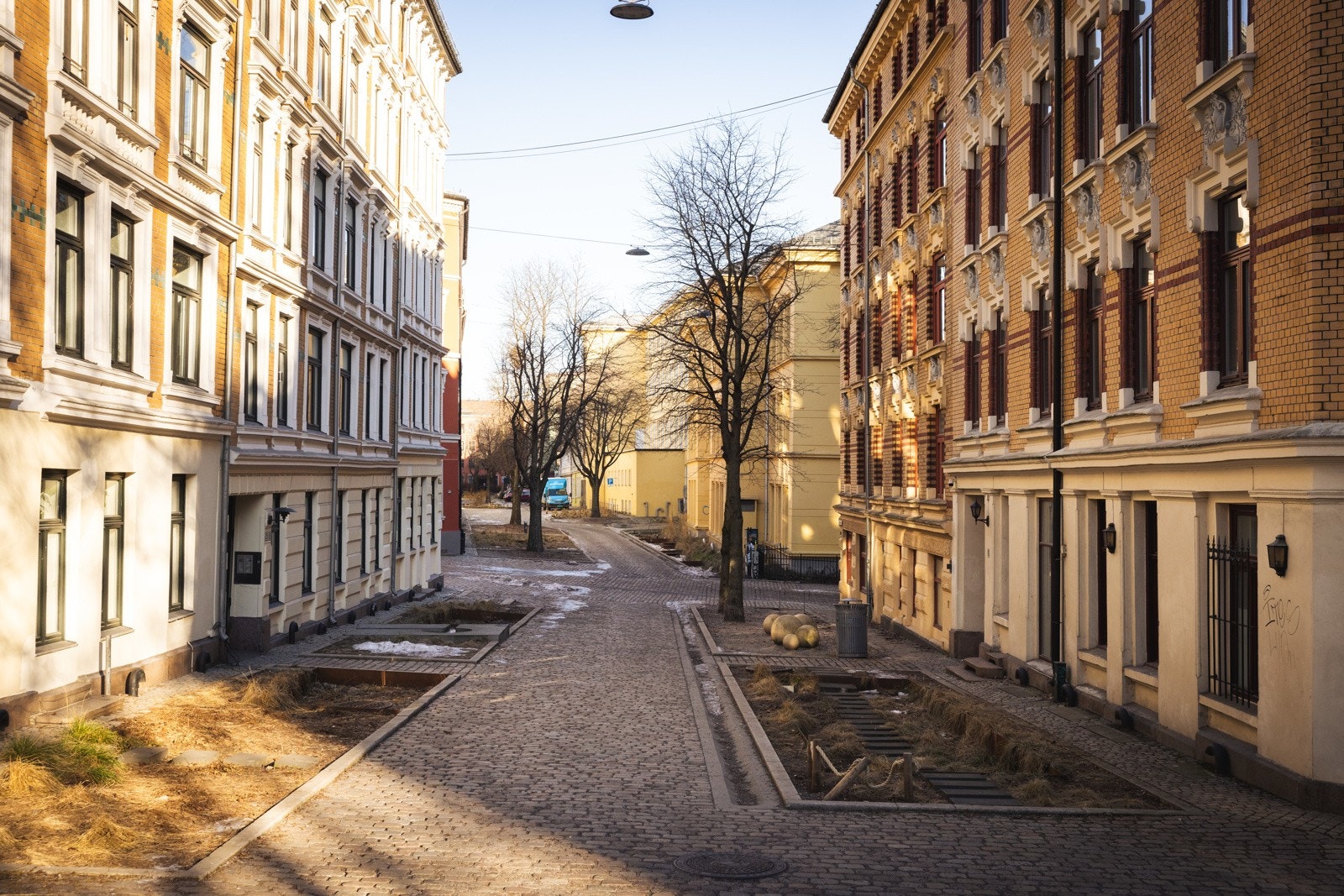 Stille nylig rehabilitert miljøgate. Galleribilde