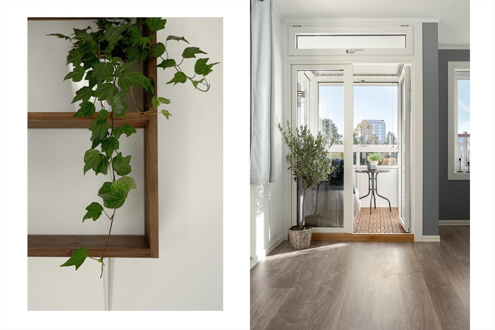 Fra stuen er det utgang til solrik, innglasset balkong. Galleribilde