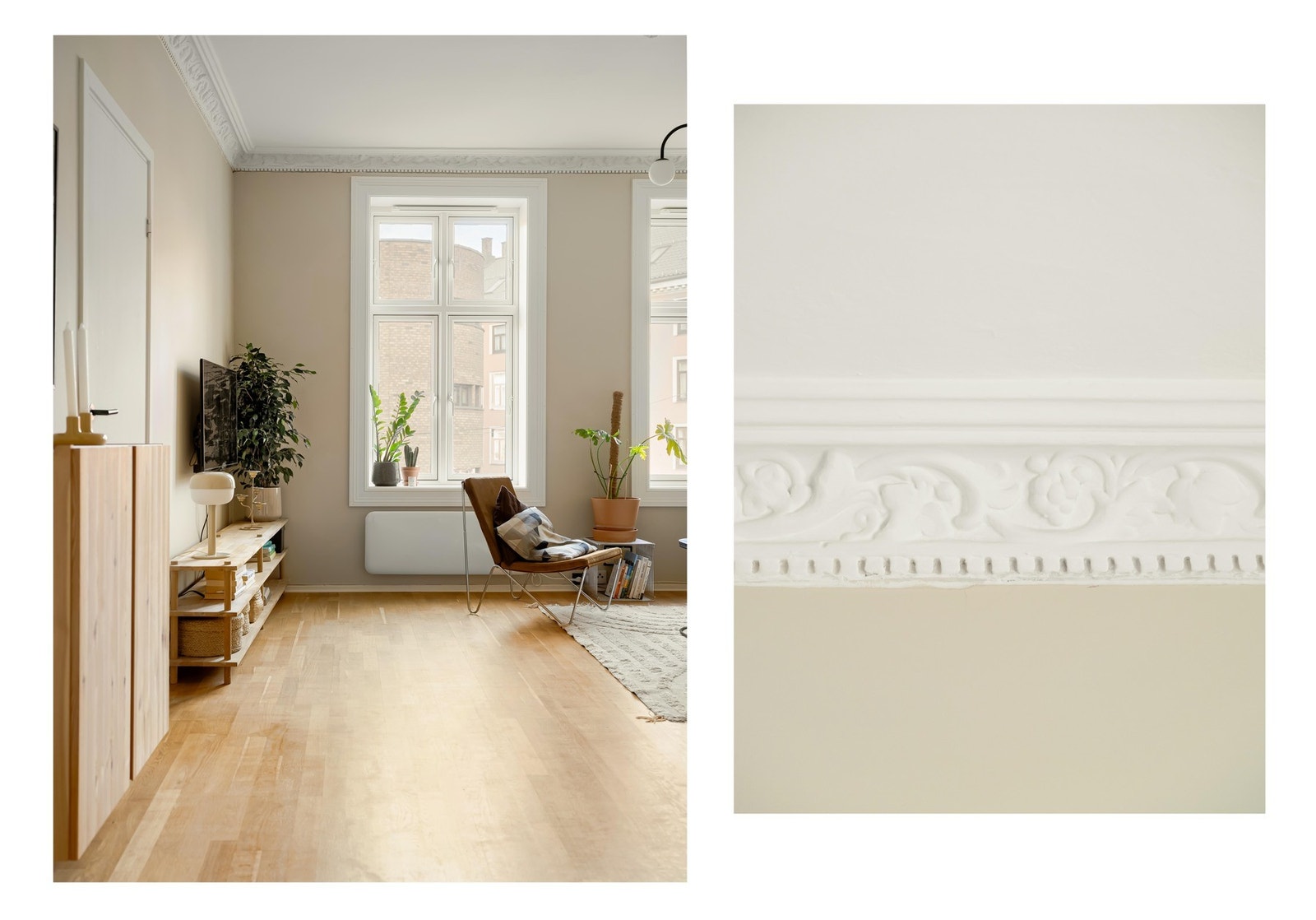 Vinduene ble skiftet ut i 2024 i regi av borettslaget, og sørger for godt med dagslys. Galleribilde