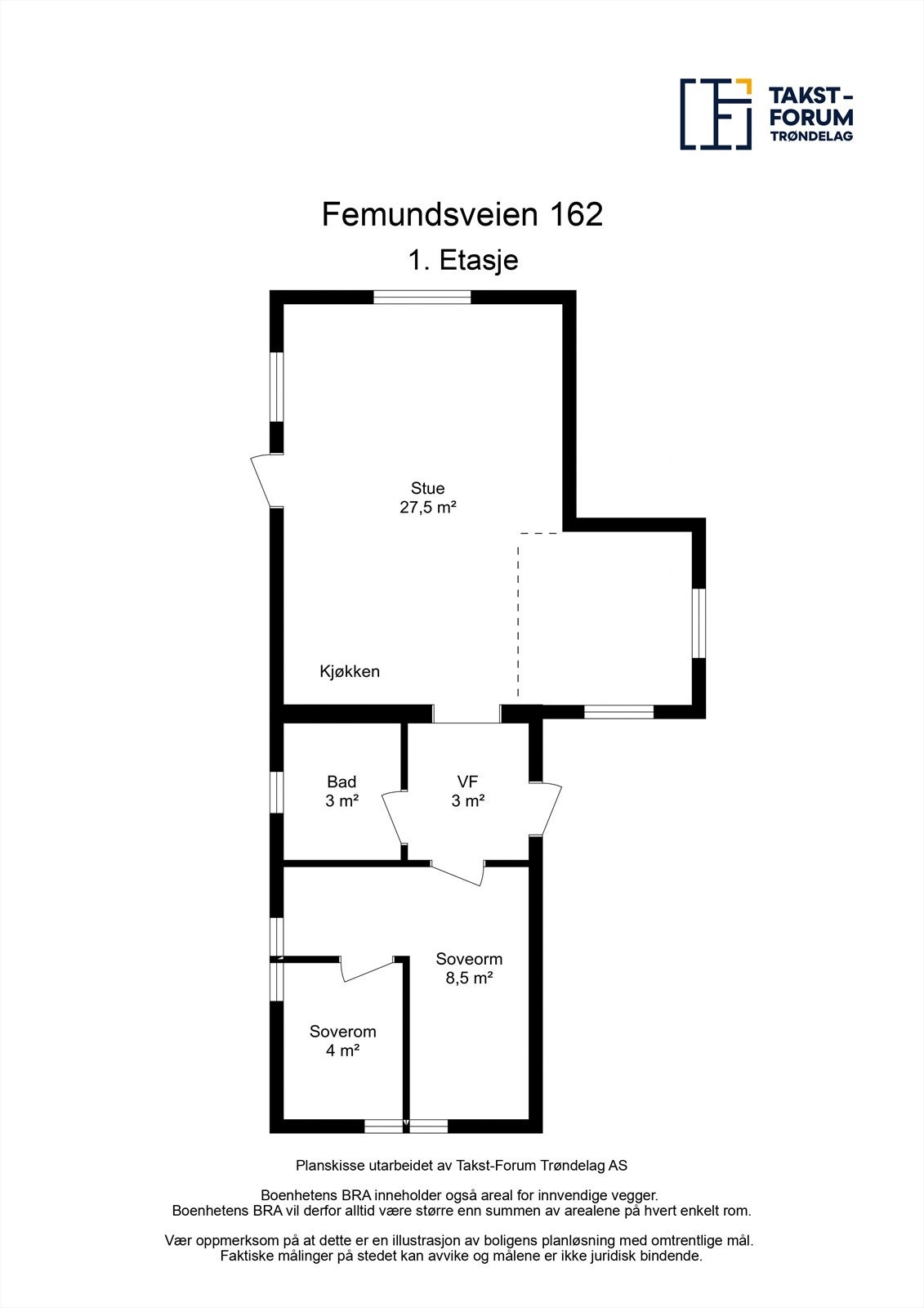 Planskisse Femundsveien 162 Galleribilde