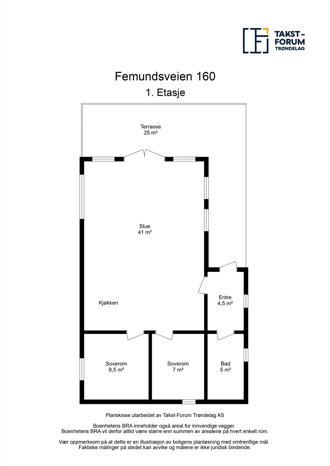 Planskisse Femundsveien 160 Galleribilde