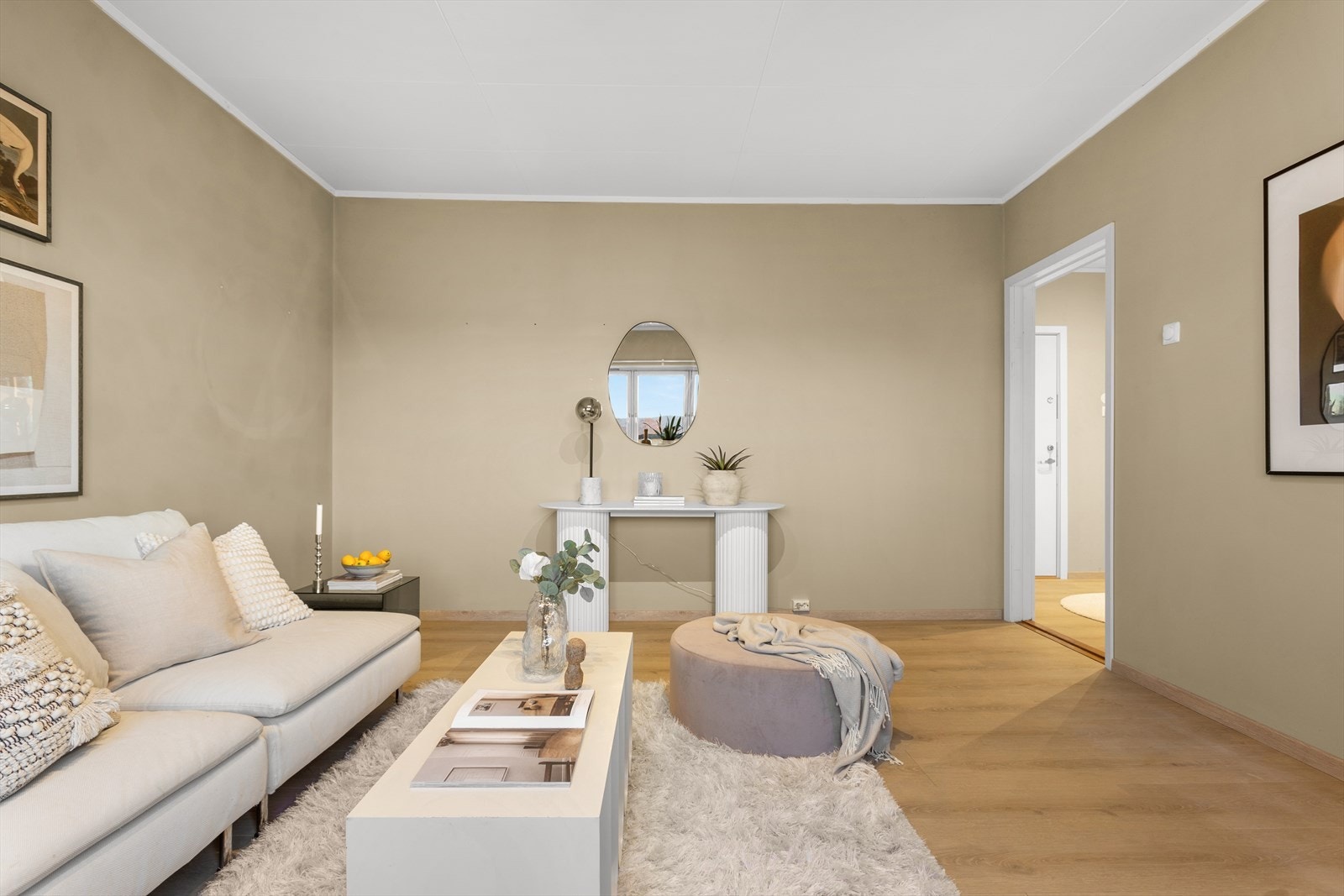 Stuen blir enkelt oppholdsrommet i boligen. Galleribilde