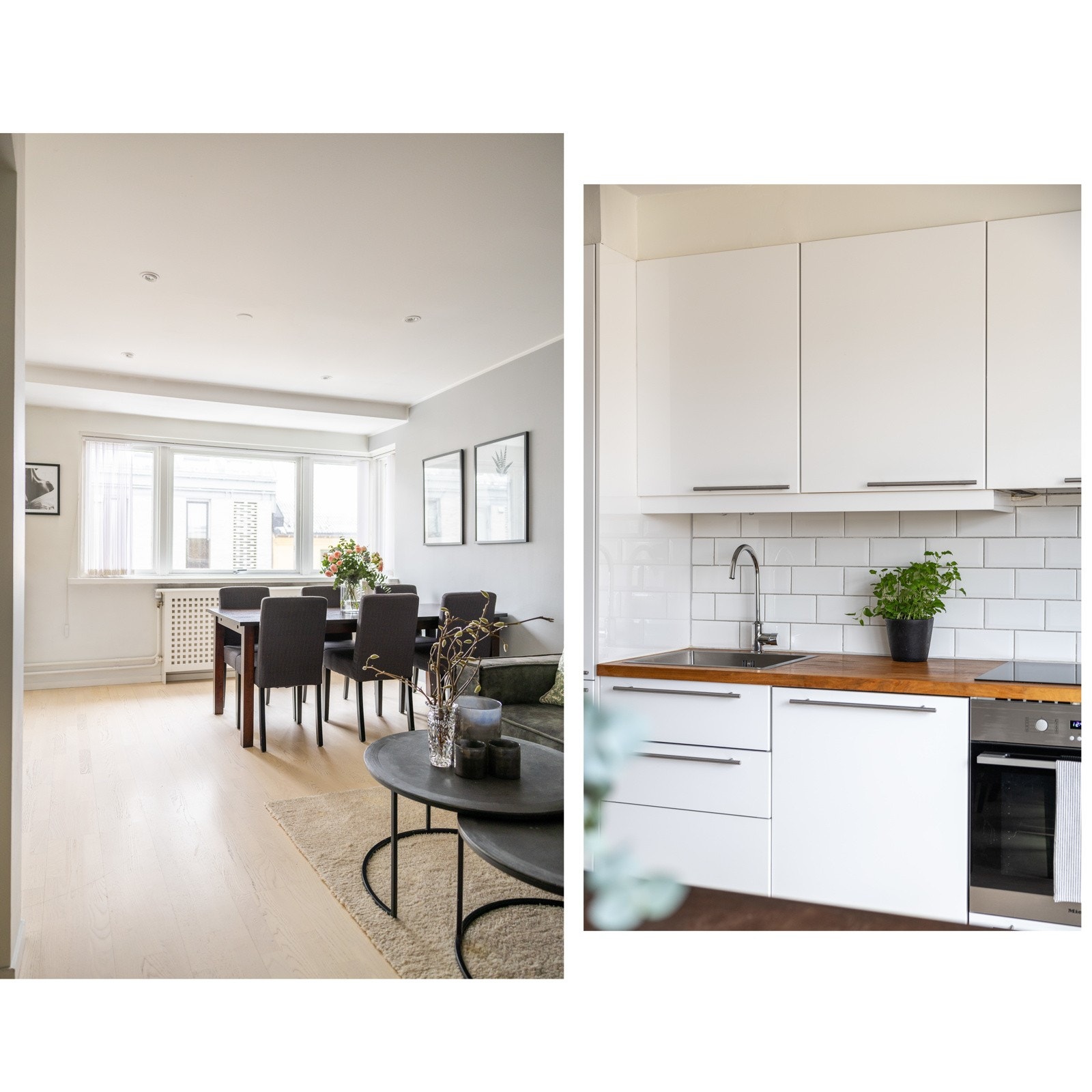 Fliser mellom kjøkkenbenk og overskap. Galleribilde