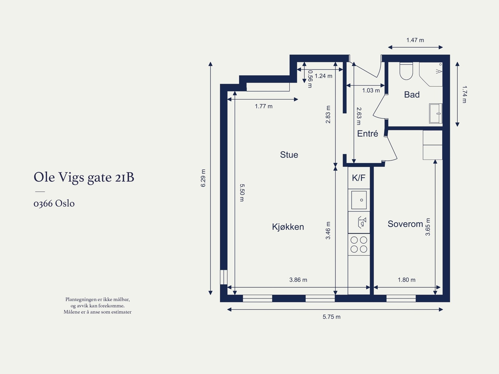 Leiligheten har en praktisk planløsning. Galleribilde