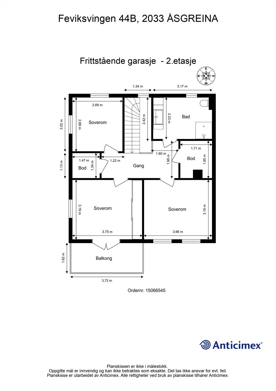 Plantegning 2. etasje Galleribilde