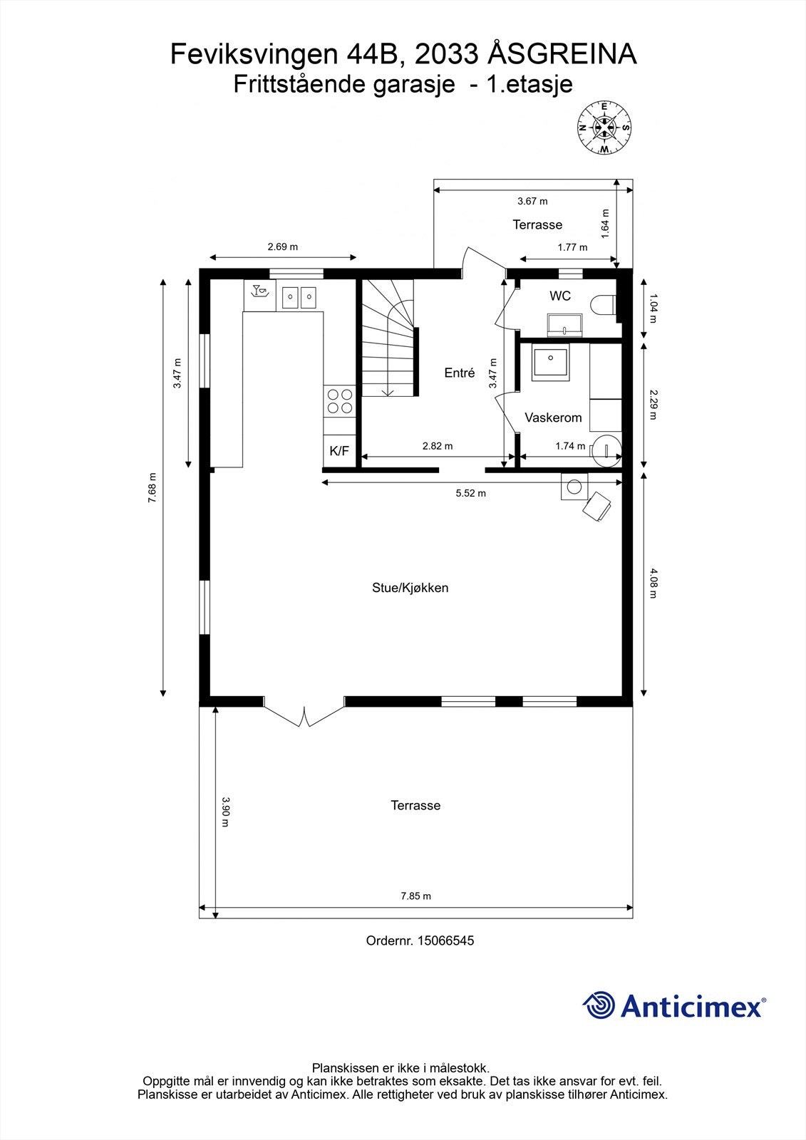 Plantegning 1. etasje Galleribilde