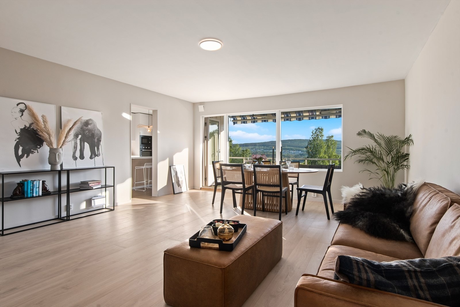 Stilig moderne stue med fin utsikt ut over Kongsvinger! Galleribilde