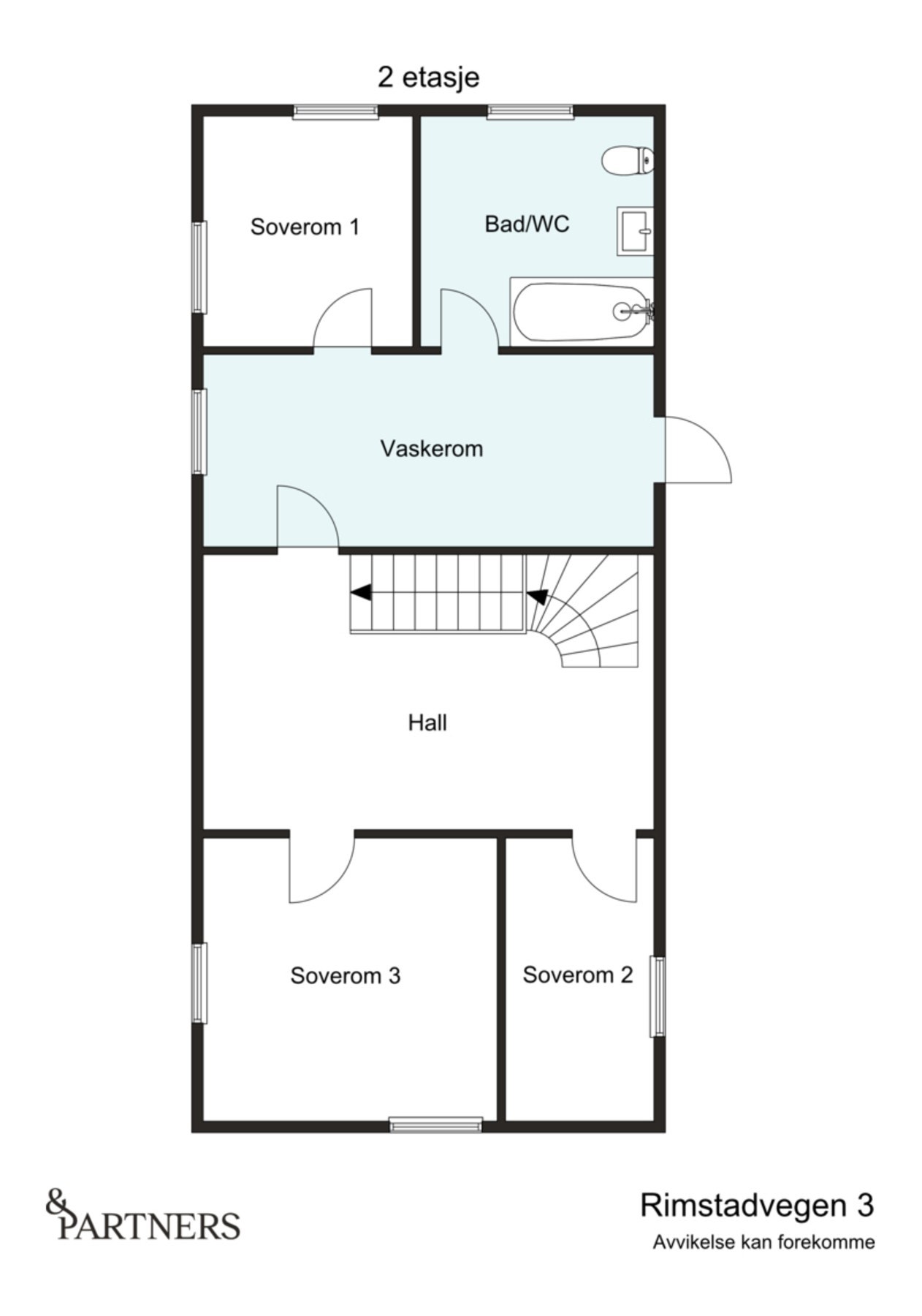 Plantegning 2. etasje Galleribilde