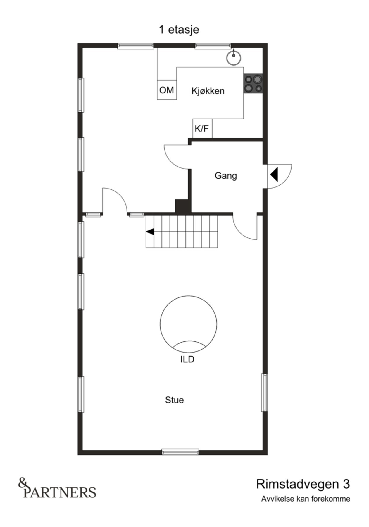 Plantegning 1. etasje Galleribilde