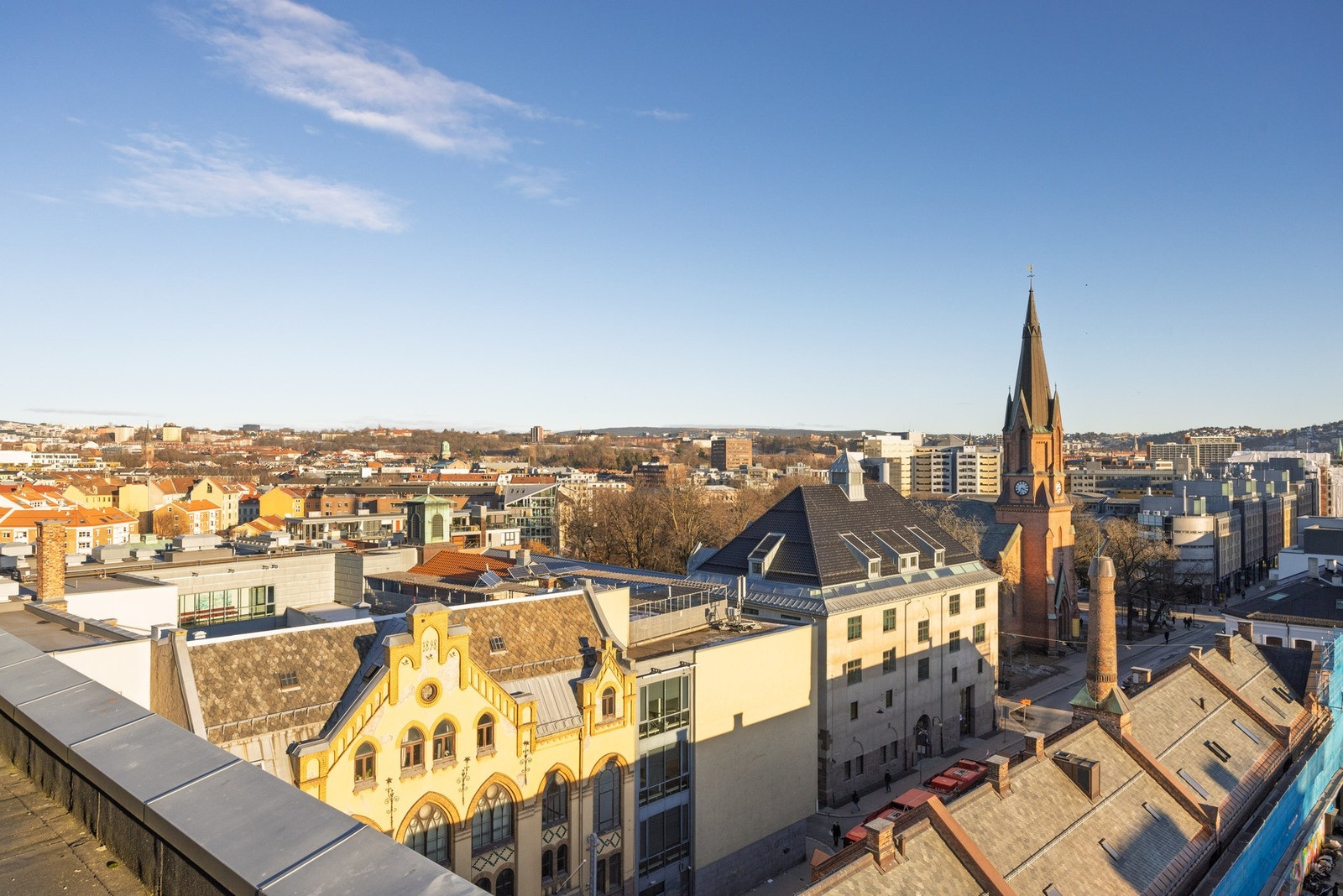 Utsikt fra felles takterrasse. Galleribilde