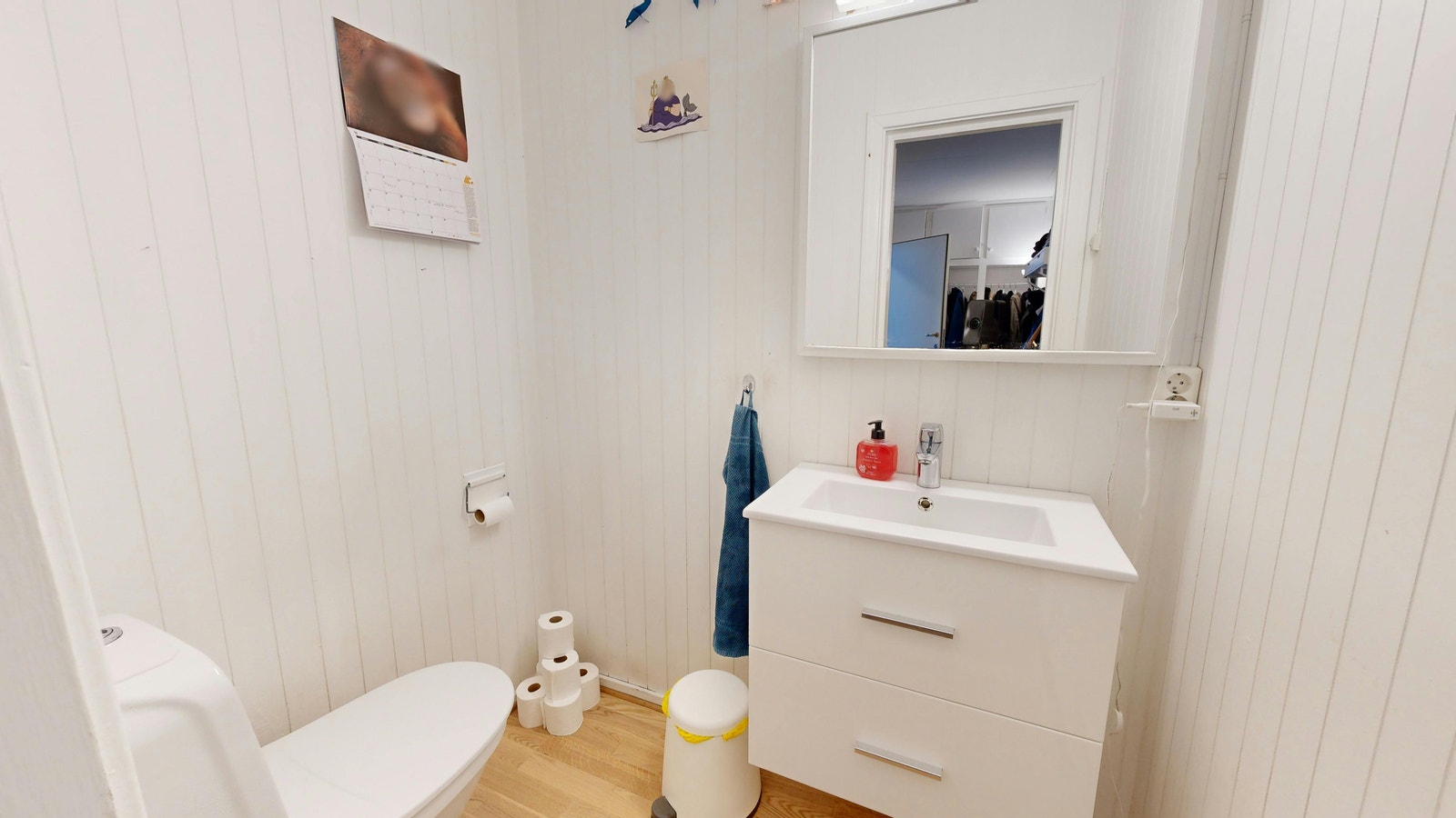 Separat toalettrom med vask Galleribilde