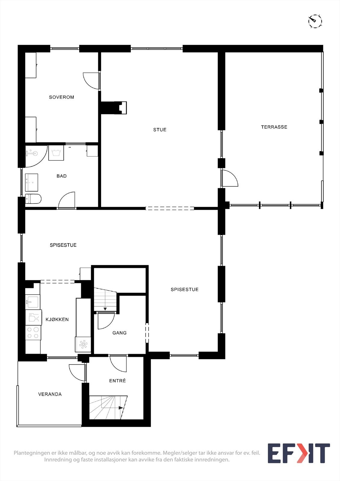 Plantegning 1. etasje Galleribilde