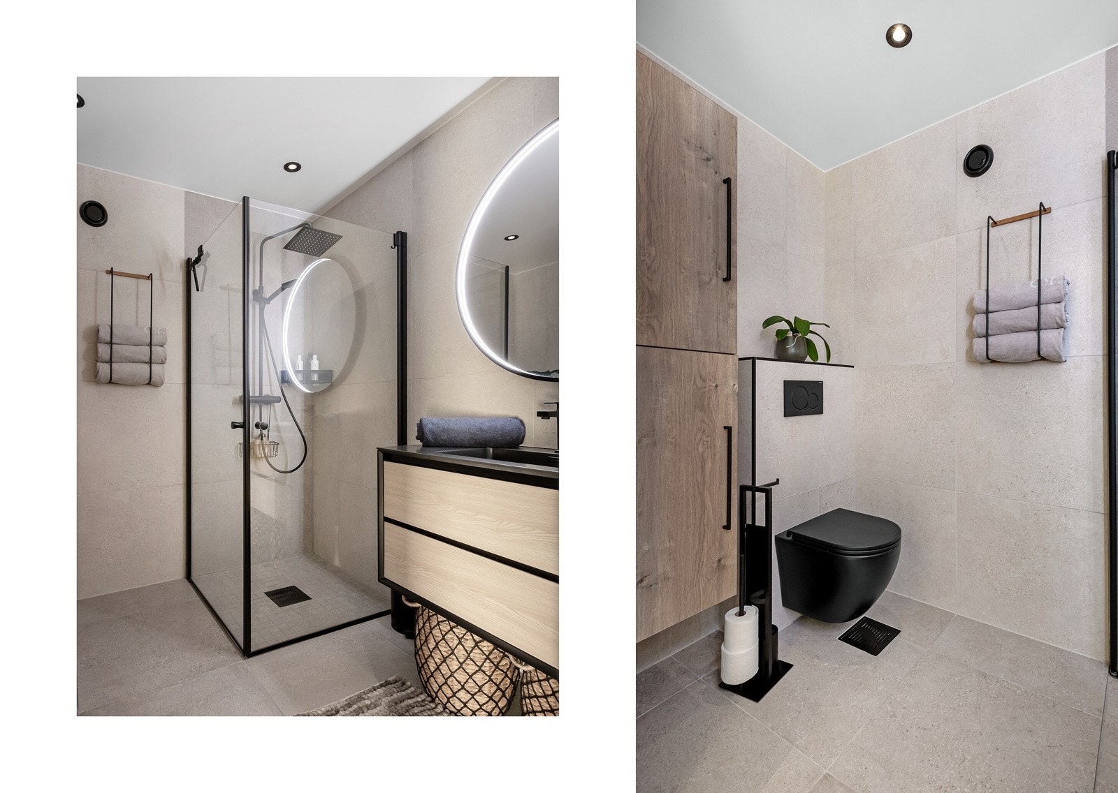 Lekker og tidsritkig innredning med sorte detaljer. Galleribilde