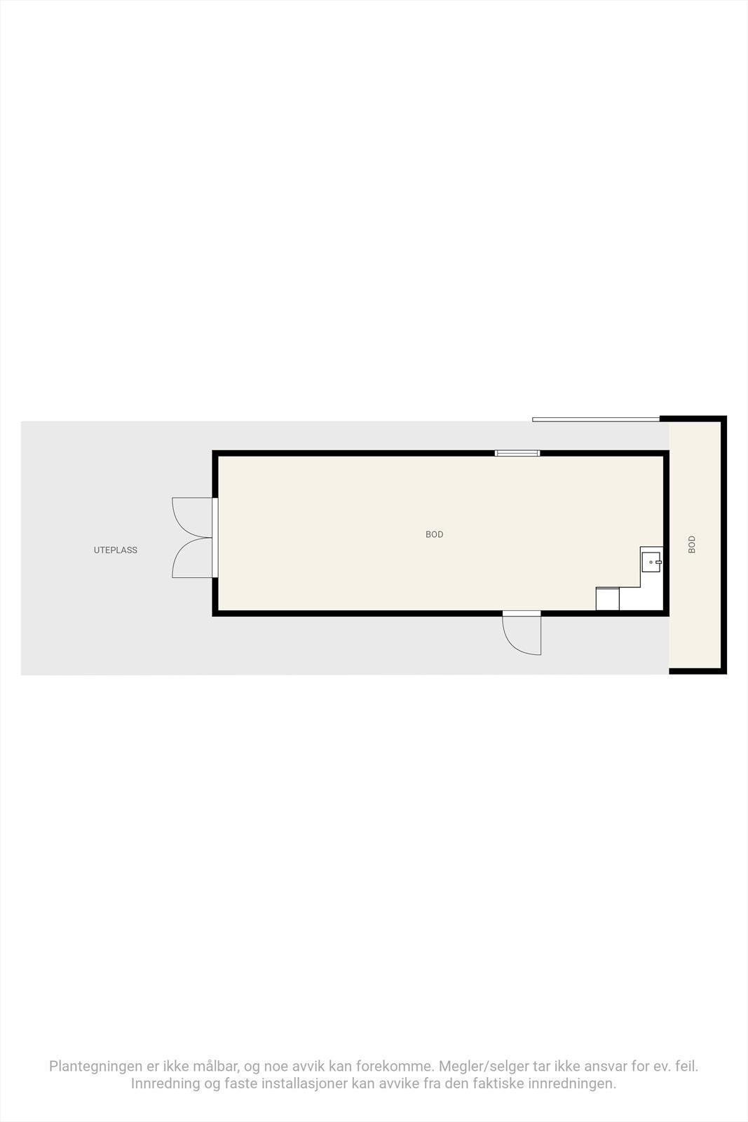 Plantegning av naust. Galleribilde