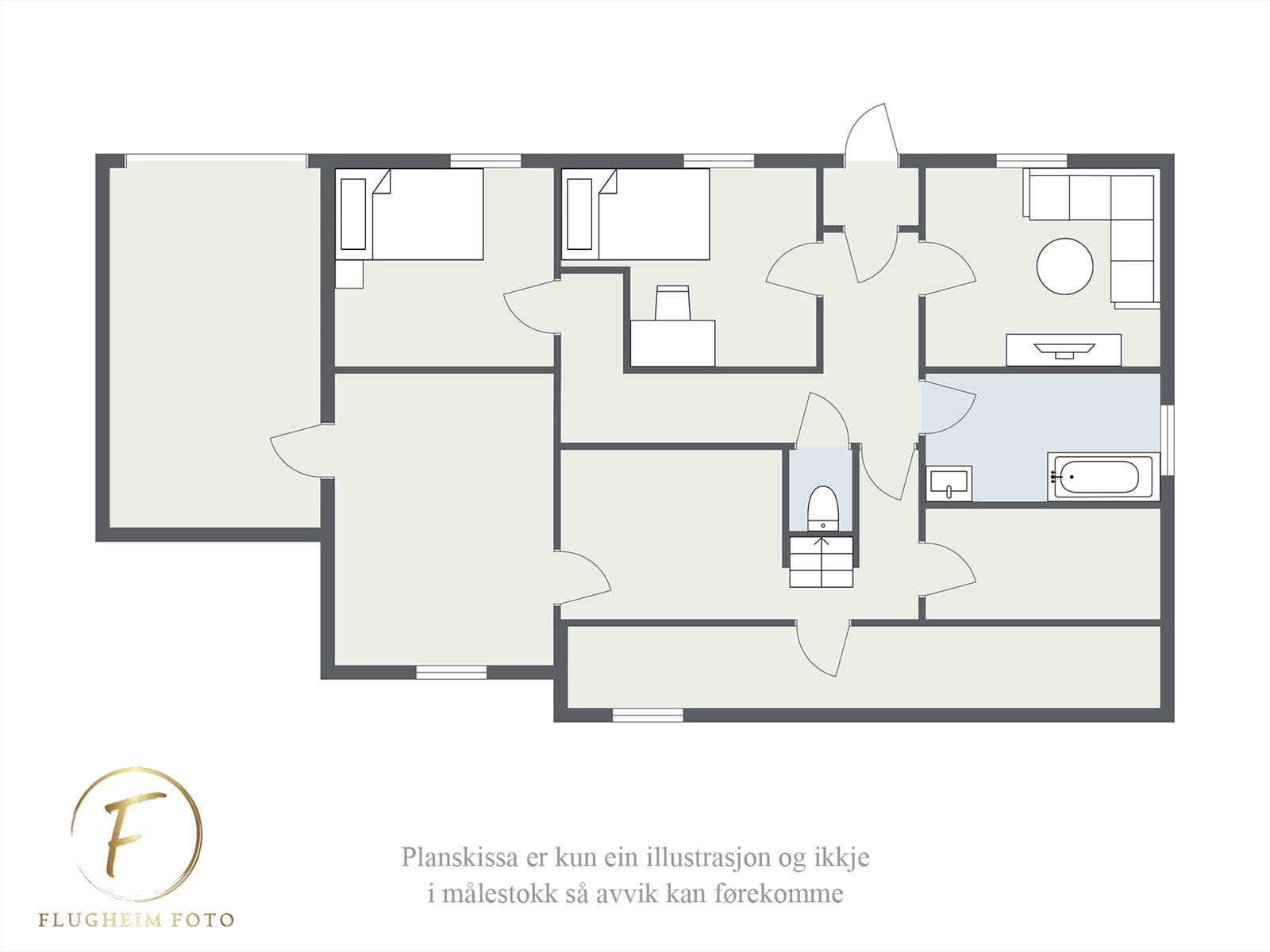 Planteikning - Underetasje Galleribilde